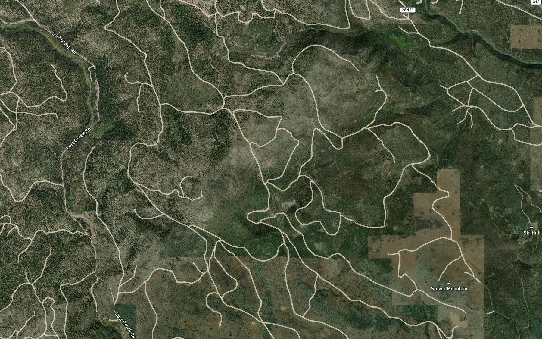 Satellite map of the Stover Spring