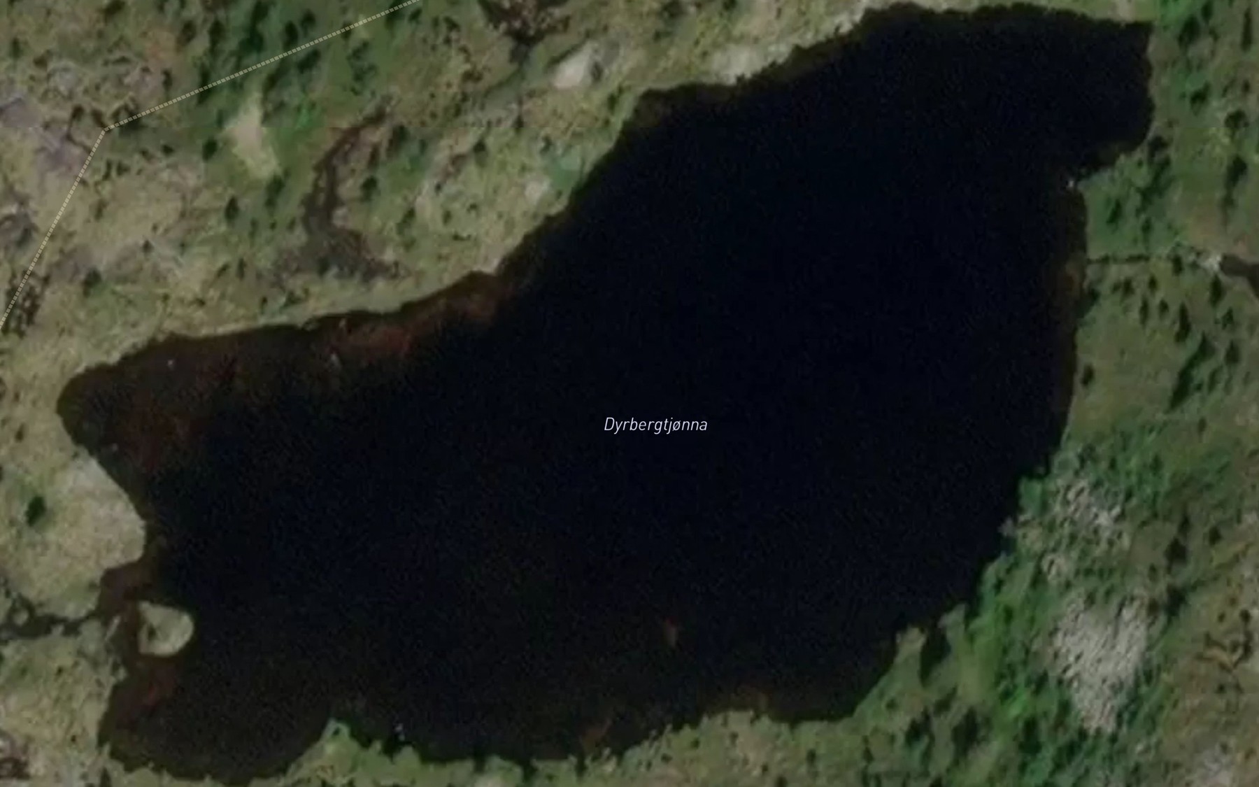 Satellite map of the Dyrbergtjorna