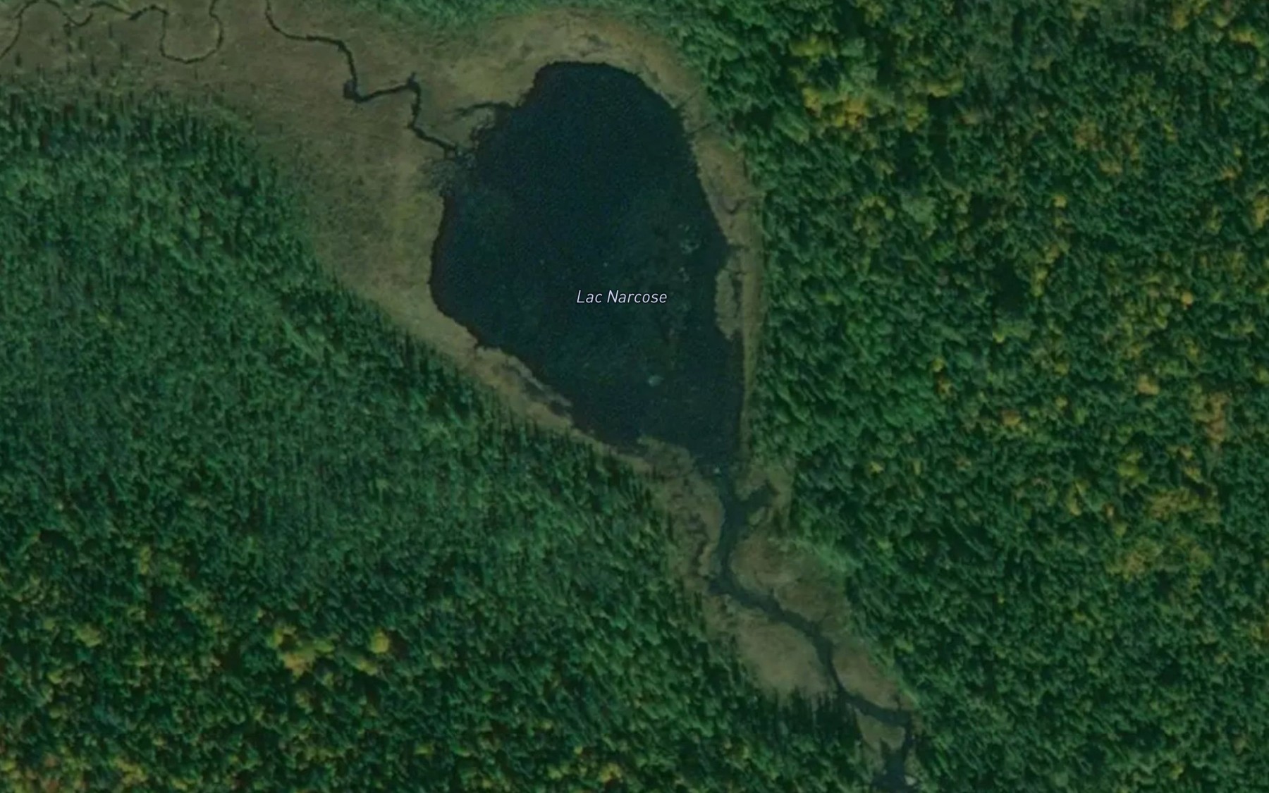 Satellite map of the Lac Narcose