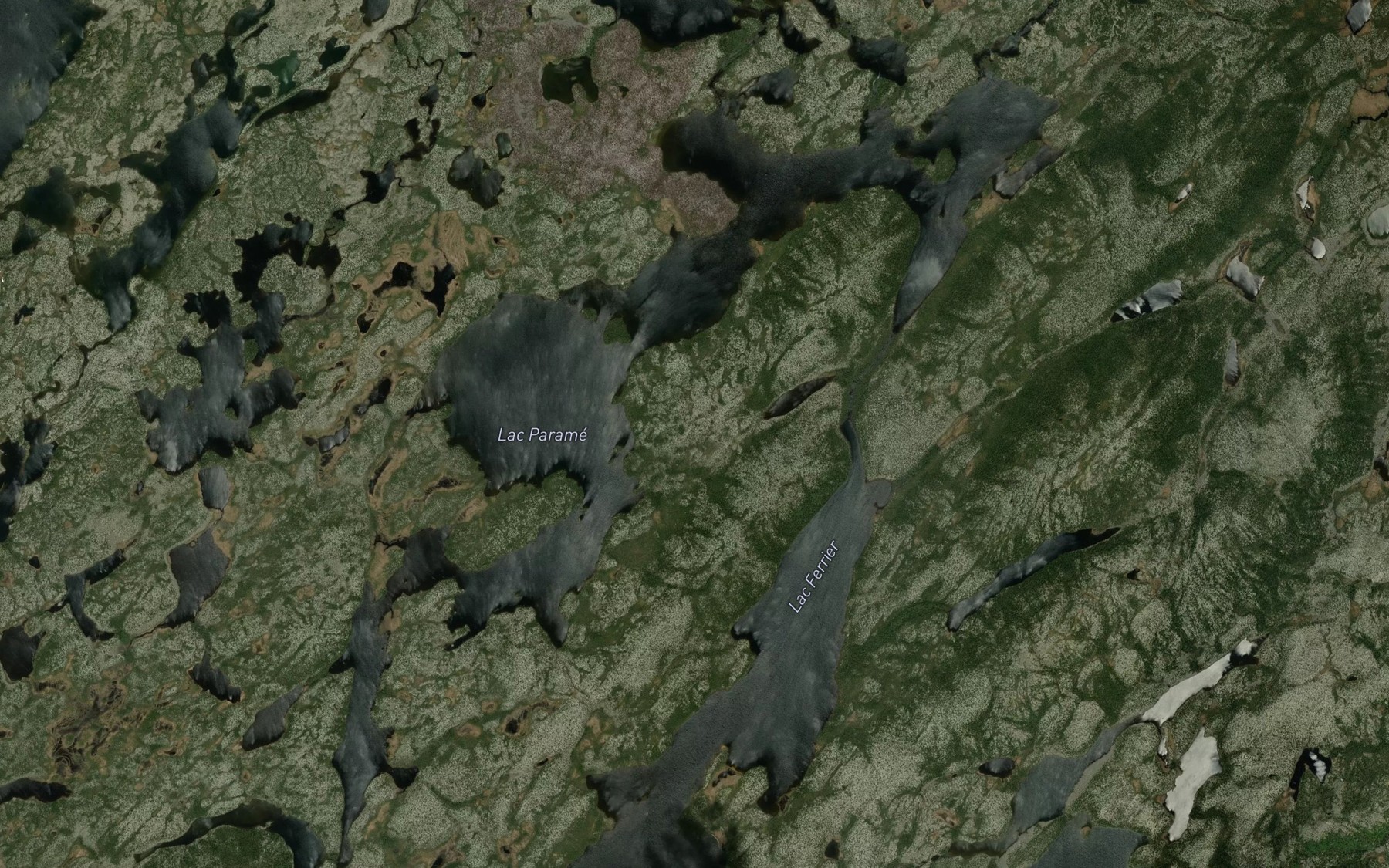 Satellite map of the Lac Parame