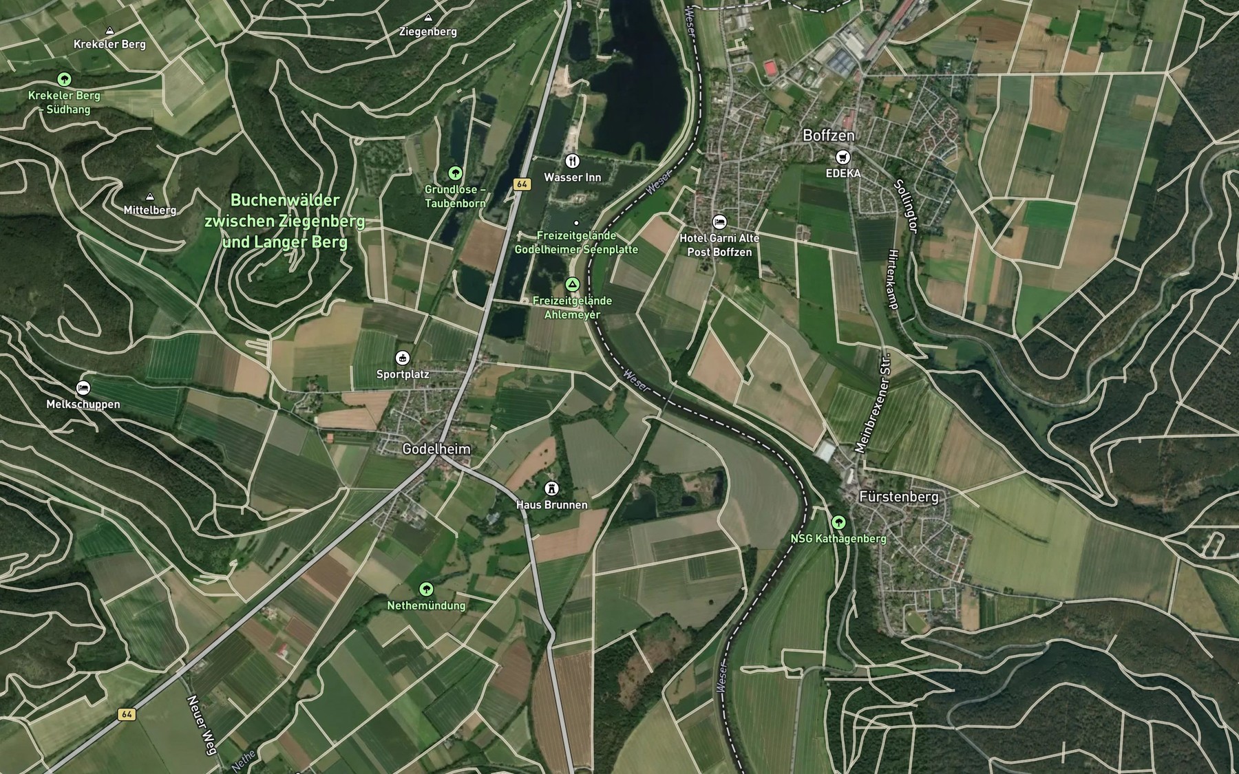 Satellite map of the Nethe