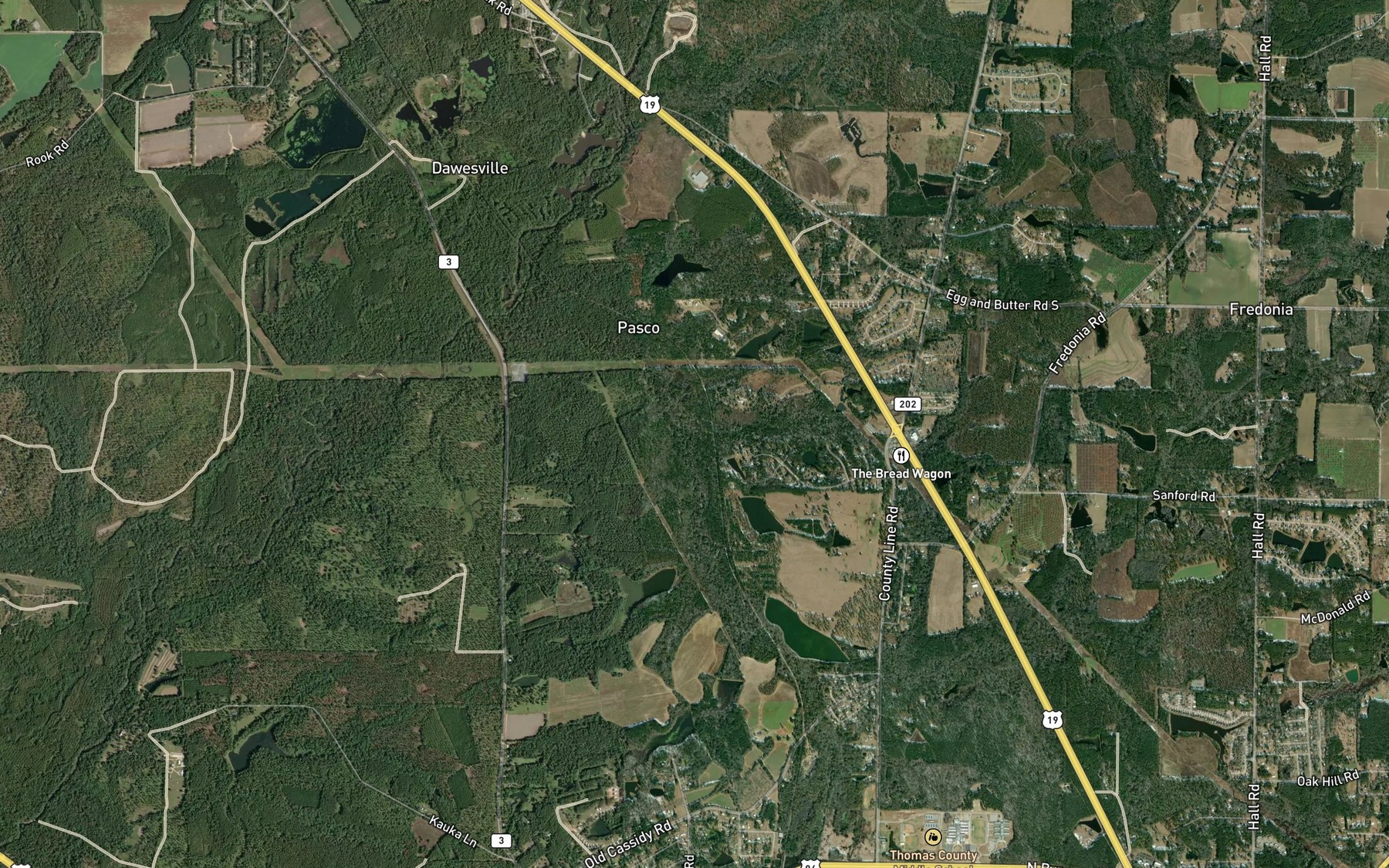Satellite map of the Big Branch