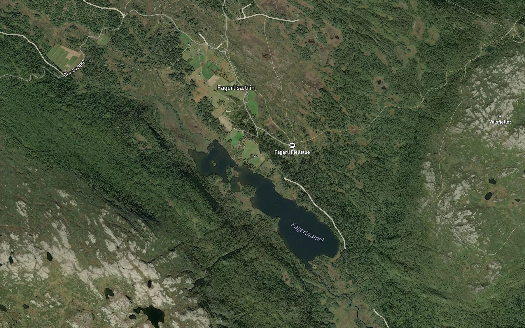Satellite map of the Kvebekken