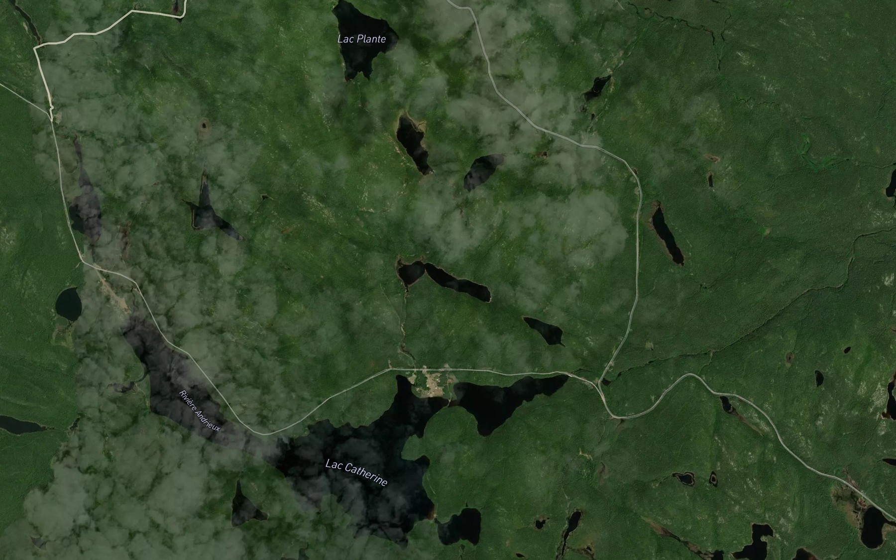 Satellite map of the Lac Ruel