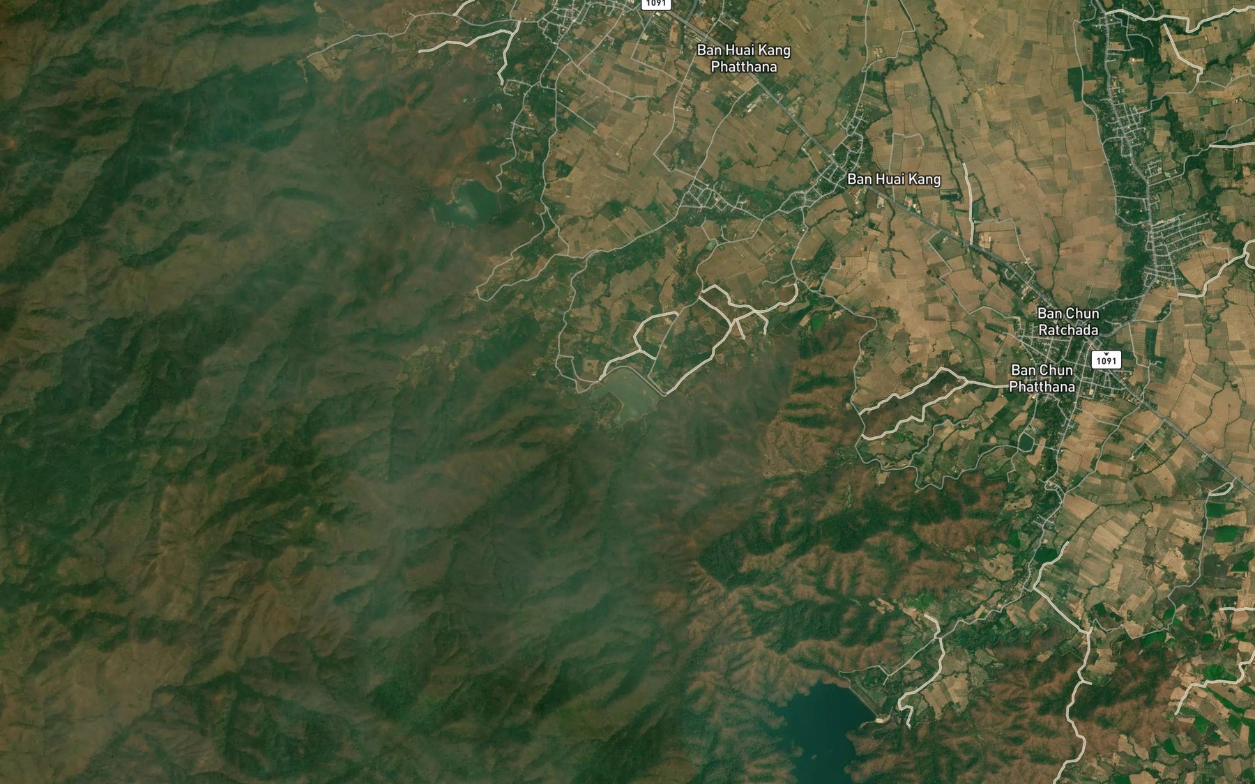 Satellite map of the Ang Kep Nam Khun Huai Kang