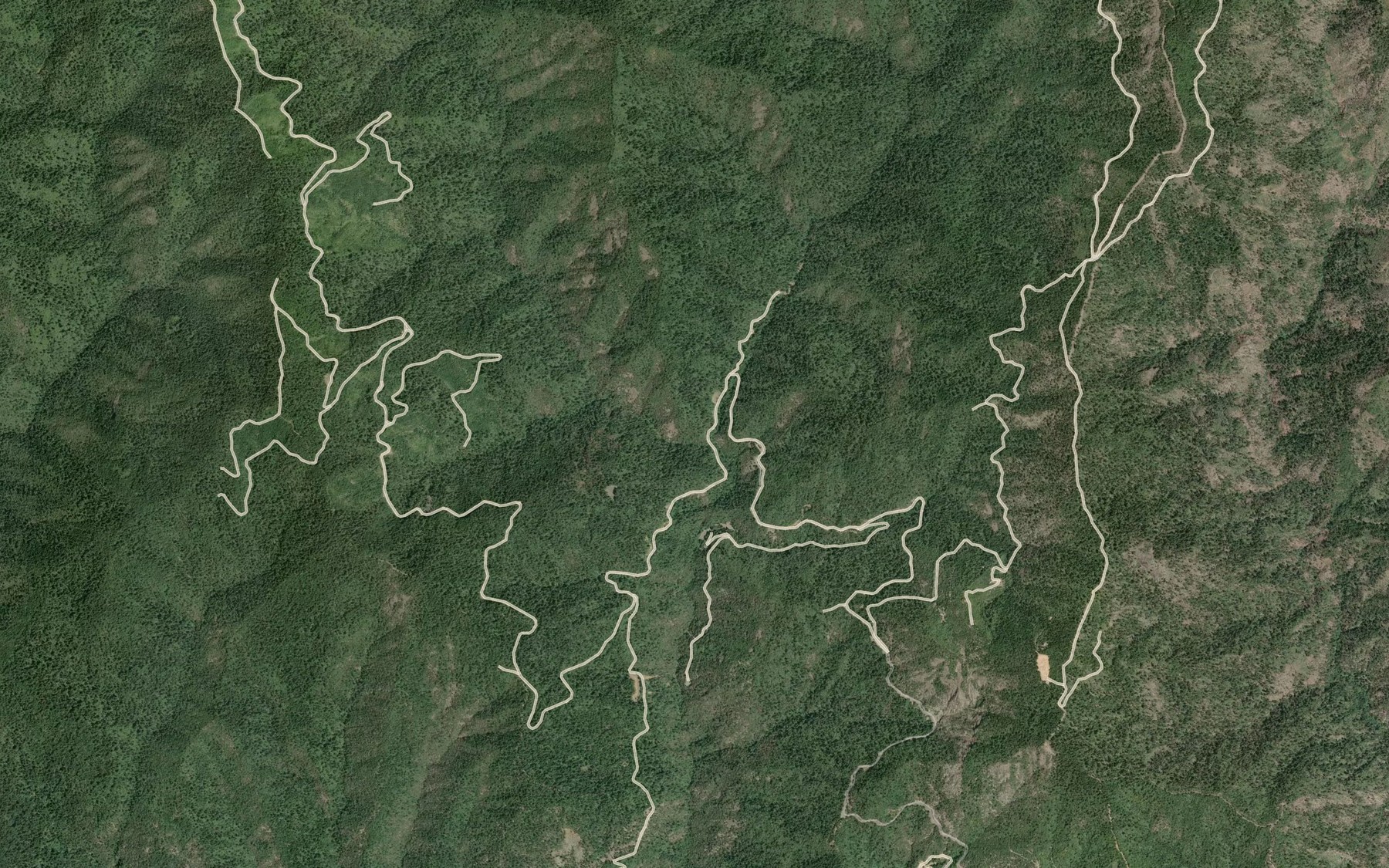 Satellite map of the East Fork Whisky Creek