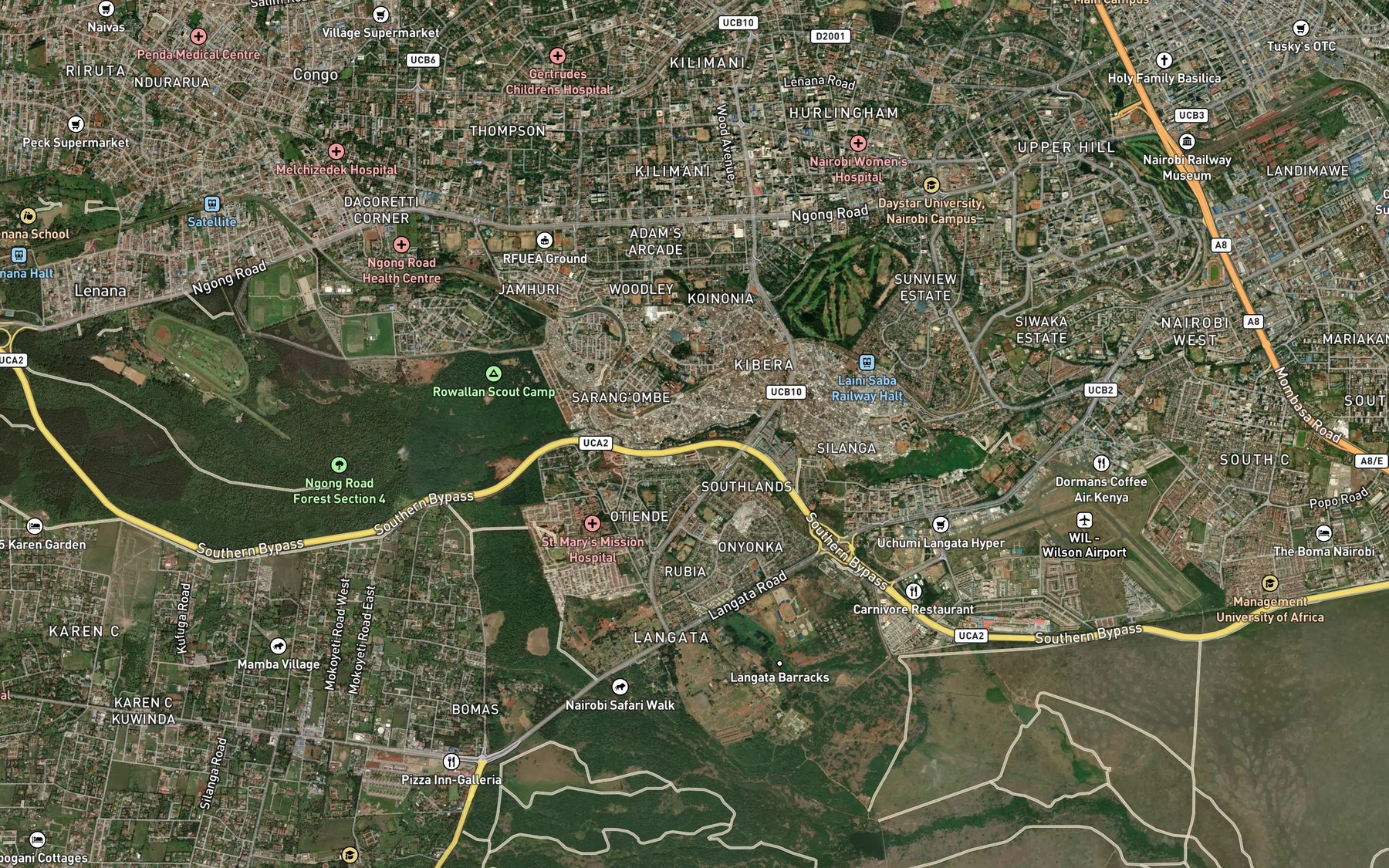 Satellite map of the Motoine