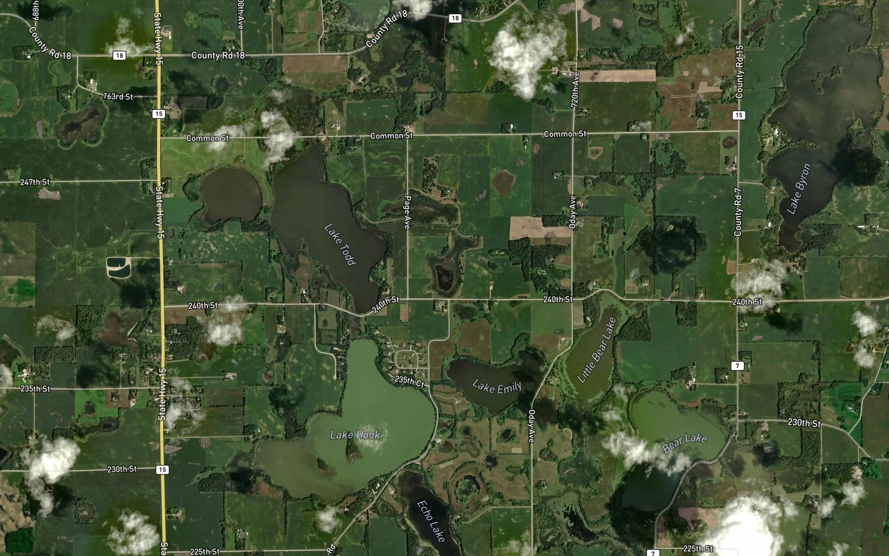 Satellite map of the O'Mera Lake