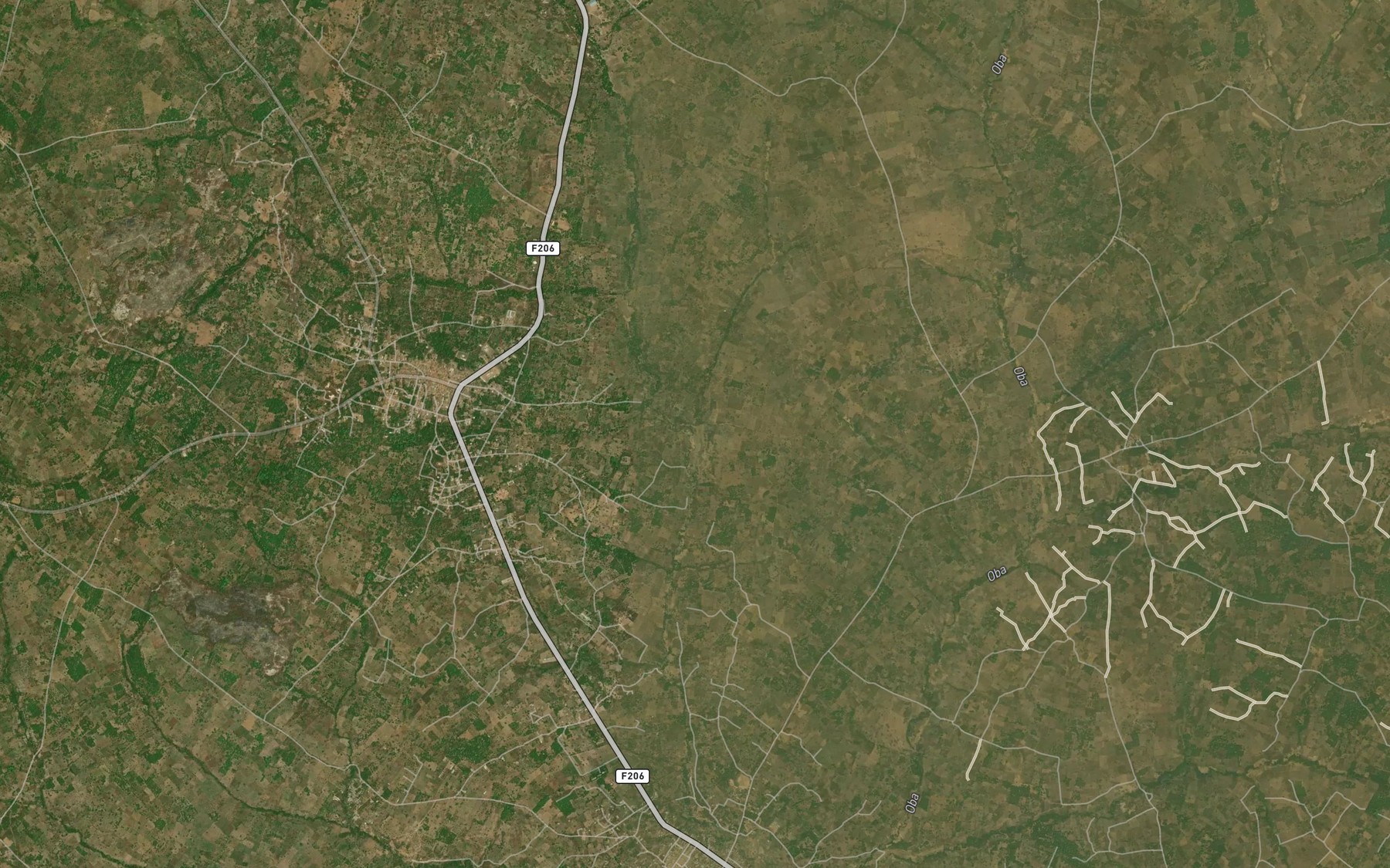 Satellite map of the River Idekun