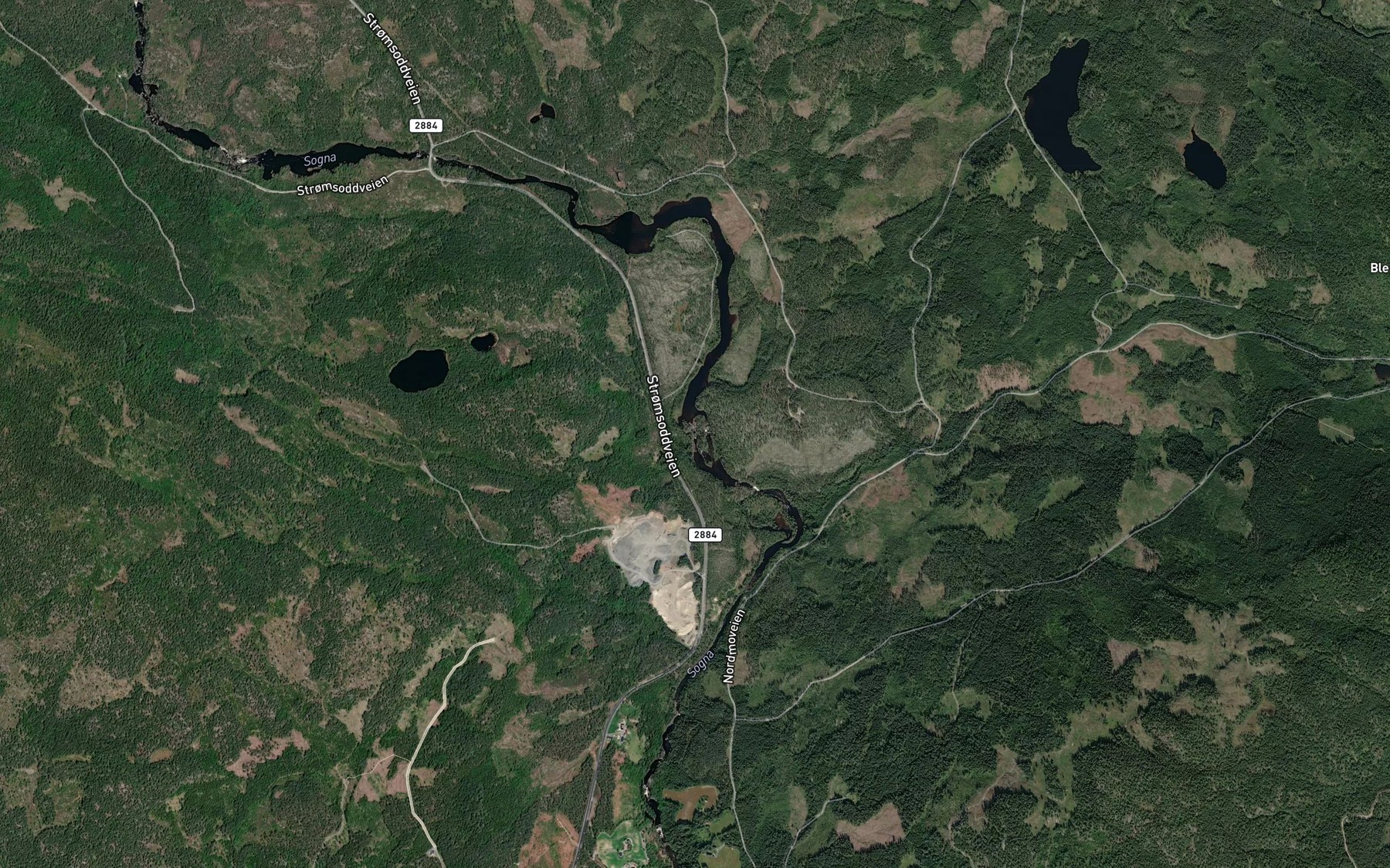 Satellite map of the Gunderfoss
