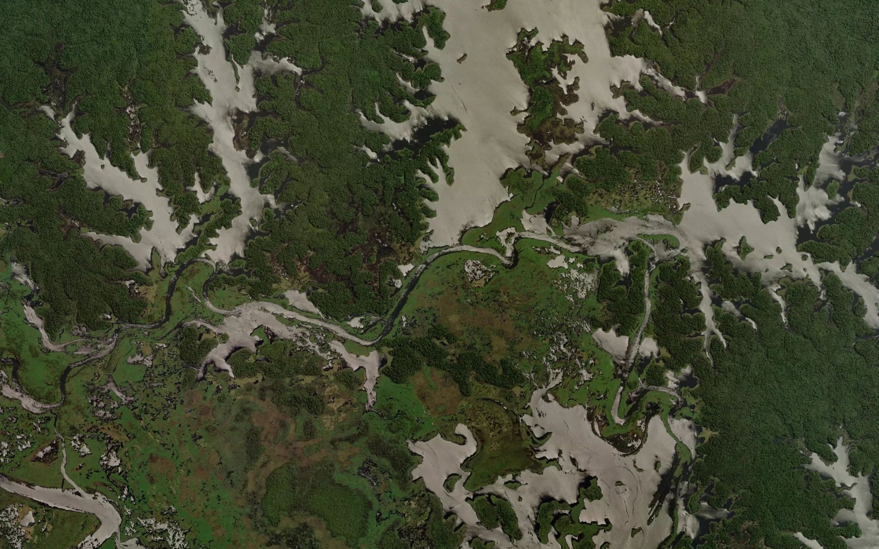 Satellite map of the Agu River
