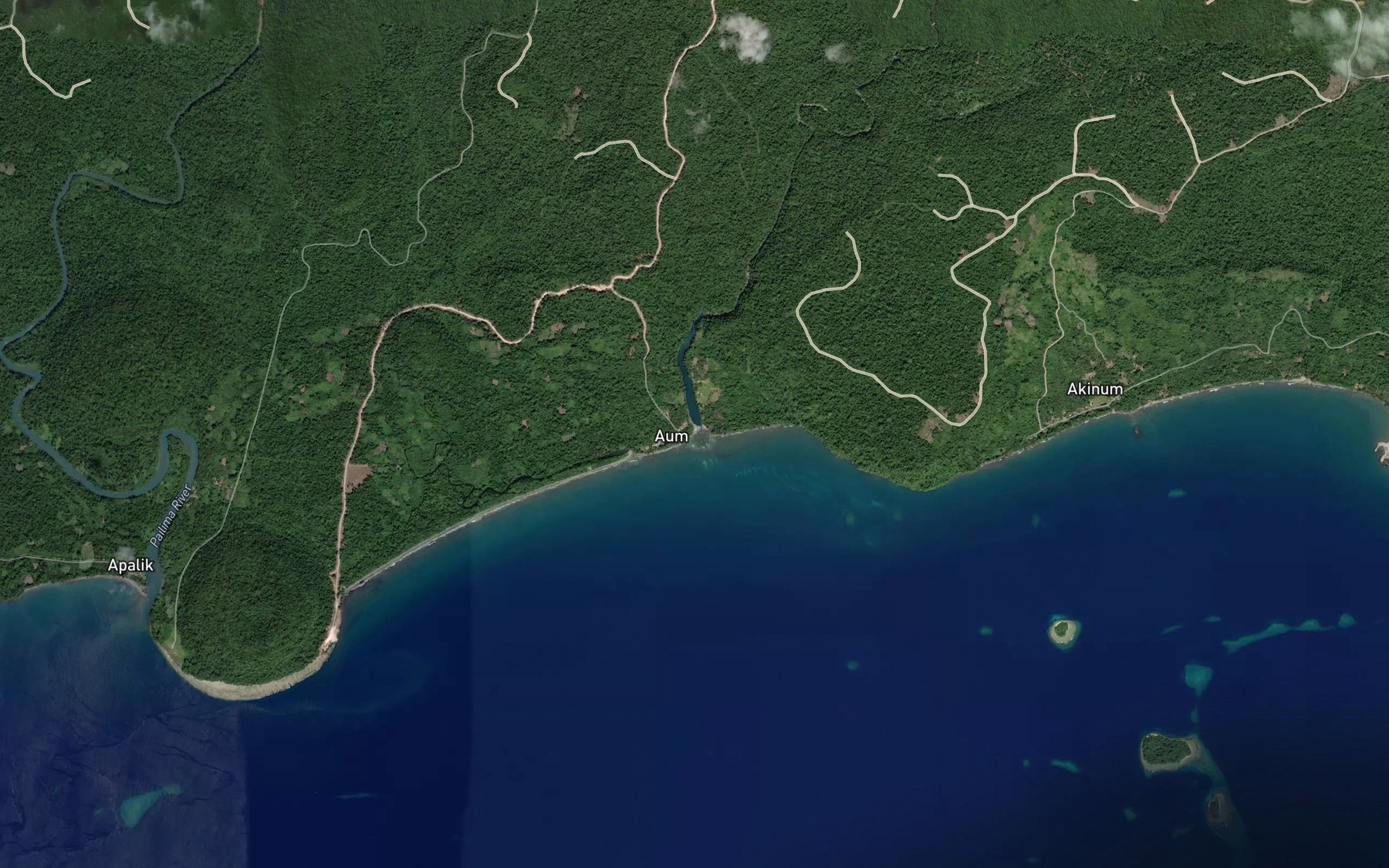 Satellite map of the Oum River