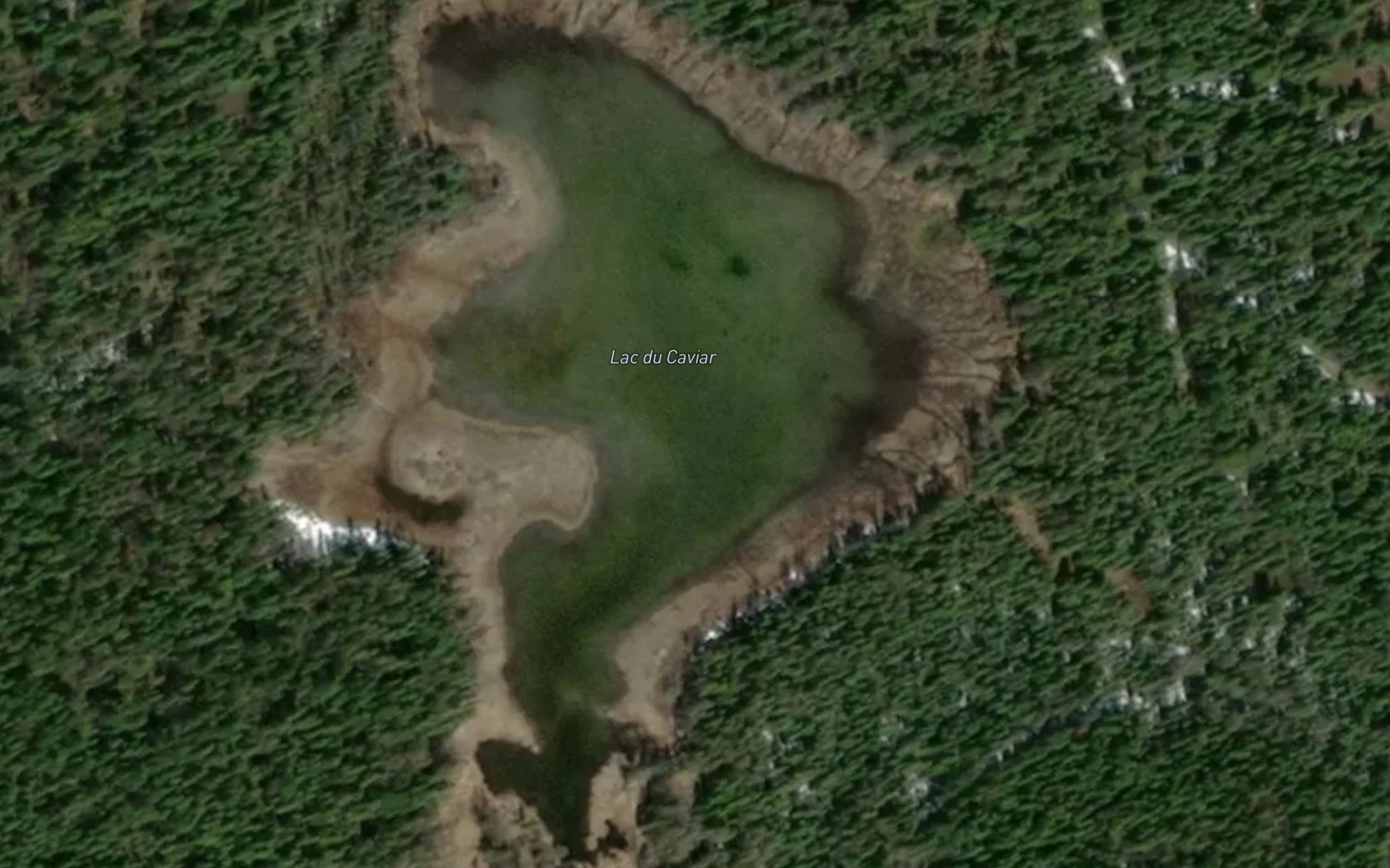 Satellite map of the Lac du Caviar