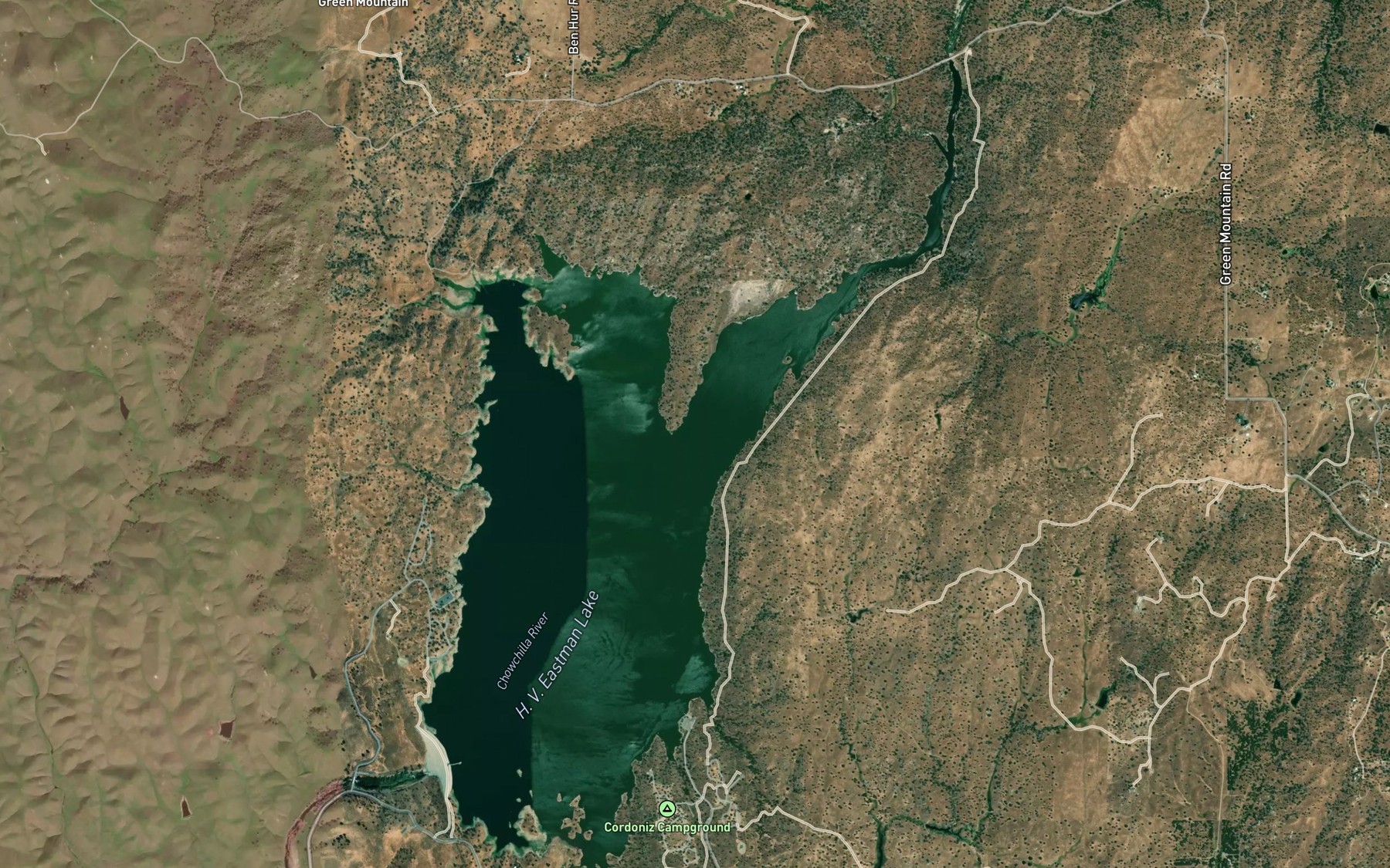 Satellite map of the H. V. Eastman Lake