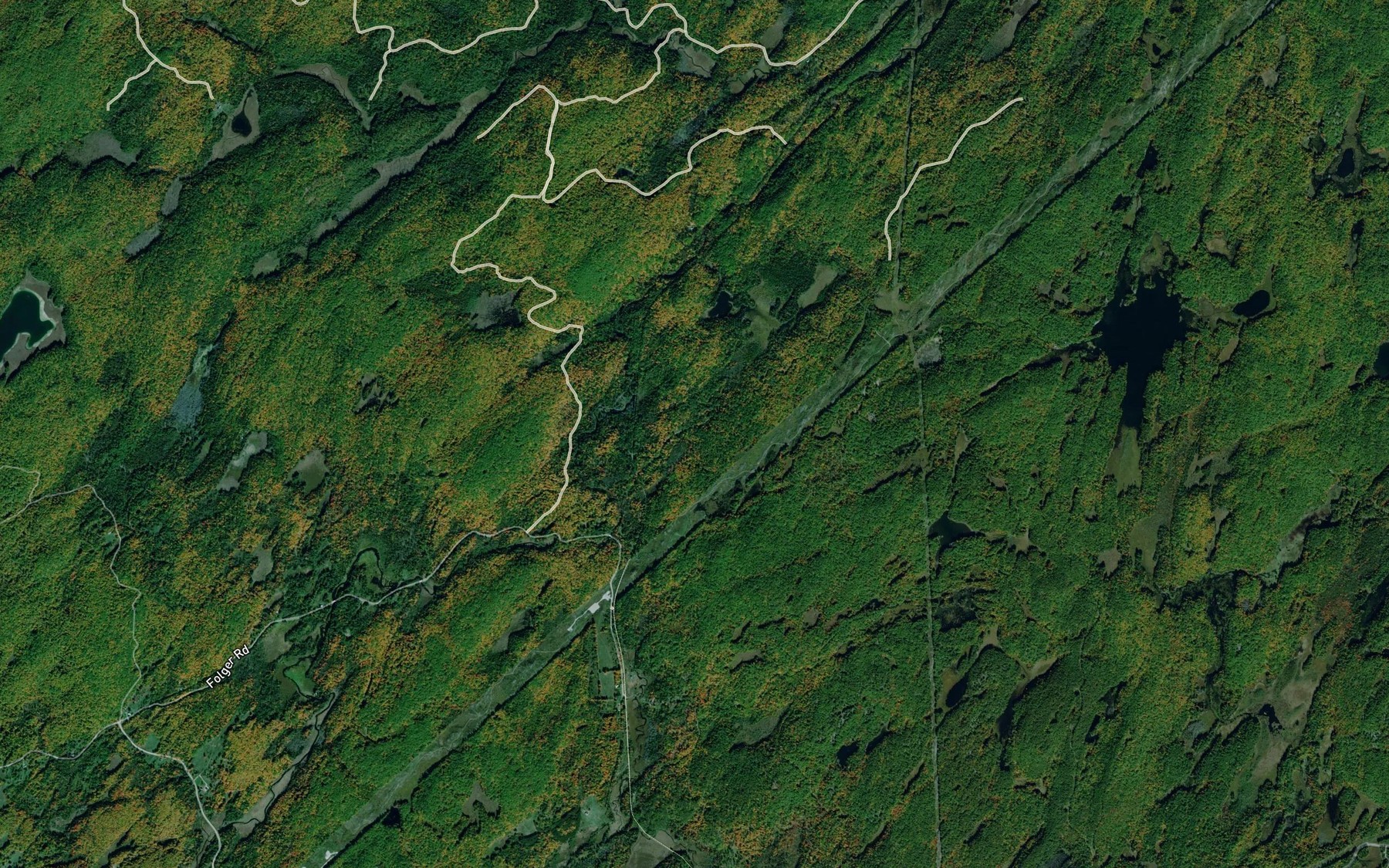 Satellite map of the Sunday Creek