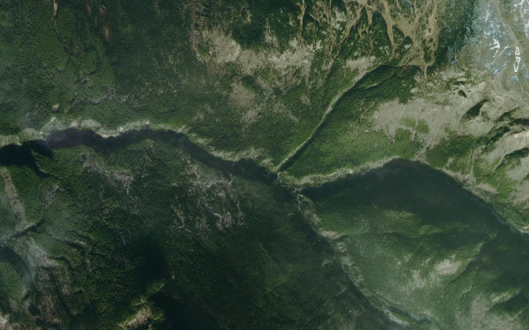 Satellite map of the Sezill Creek