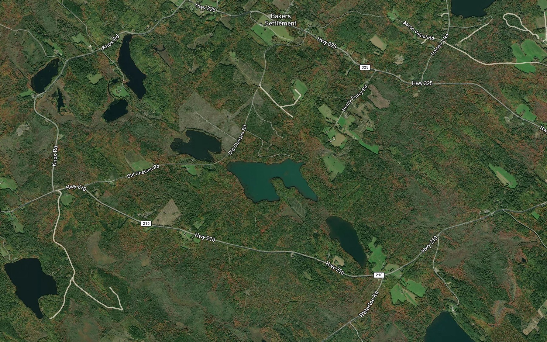 Satellite map of the Fire Lake