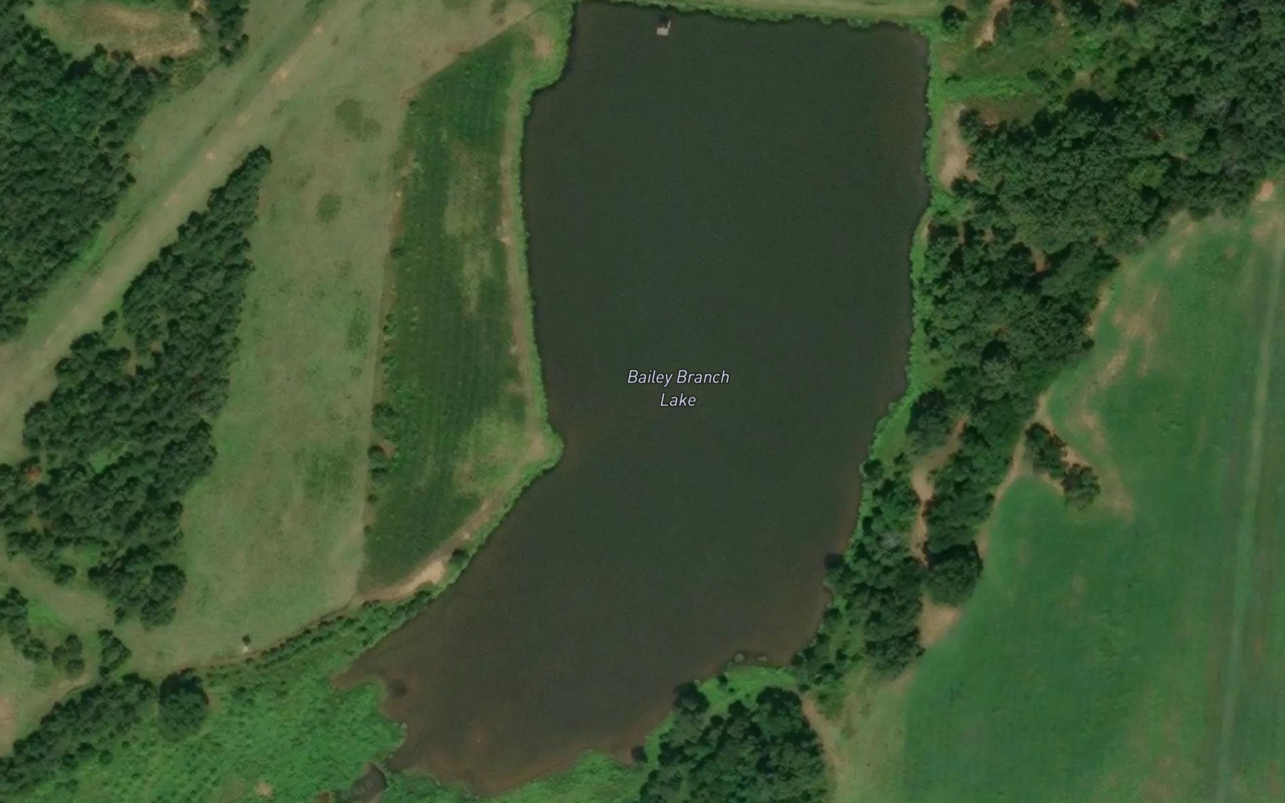Satellite map of the Bailey Branch Lake