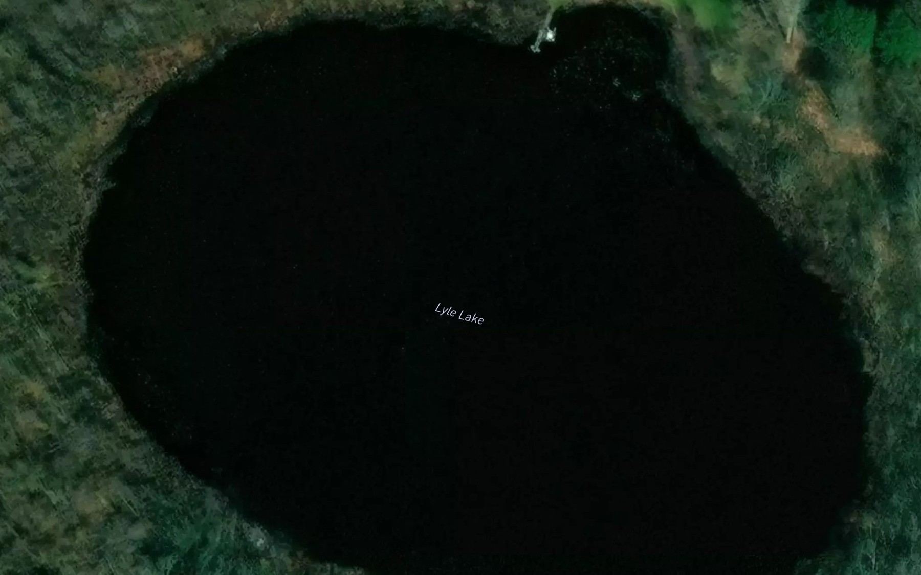 Satellite map of the Lyle Lake