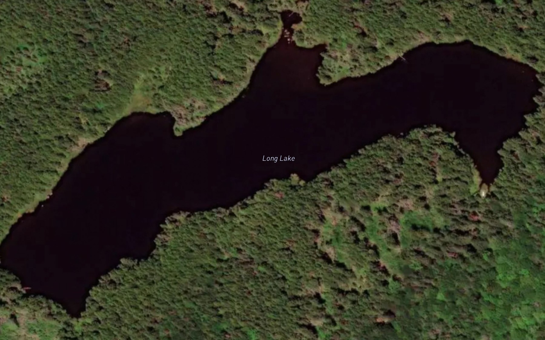 Satellite map of the Long Lake