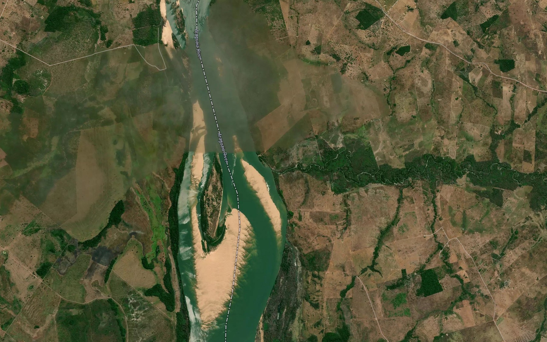 Satellite map of the Rio Juari