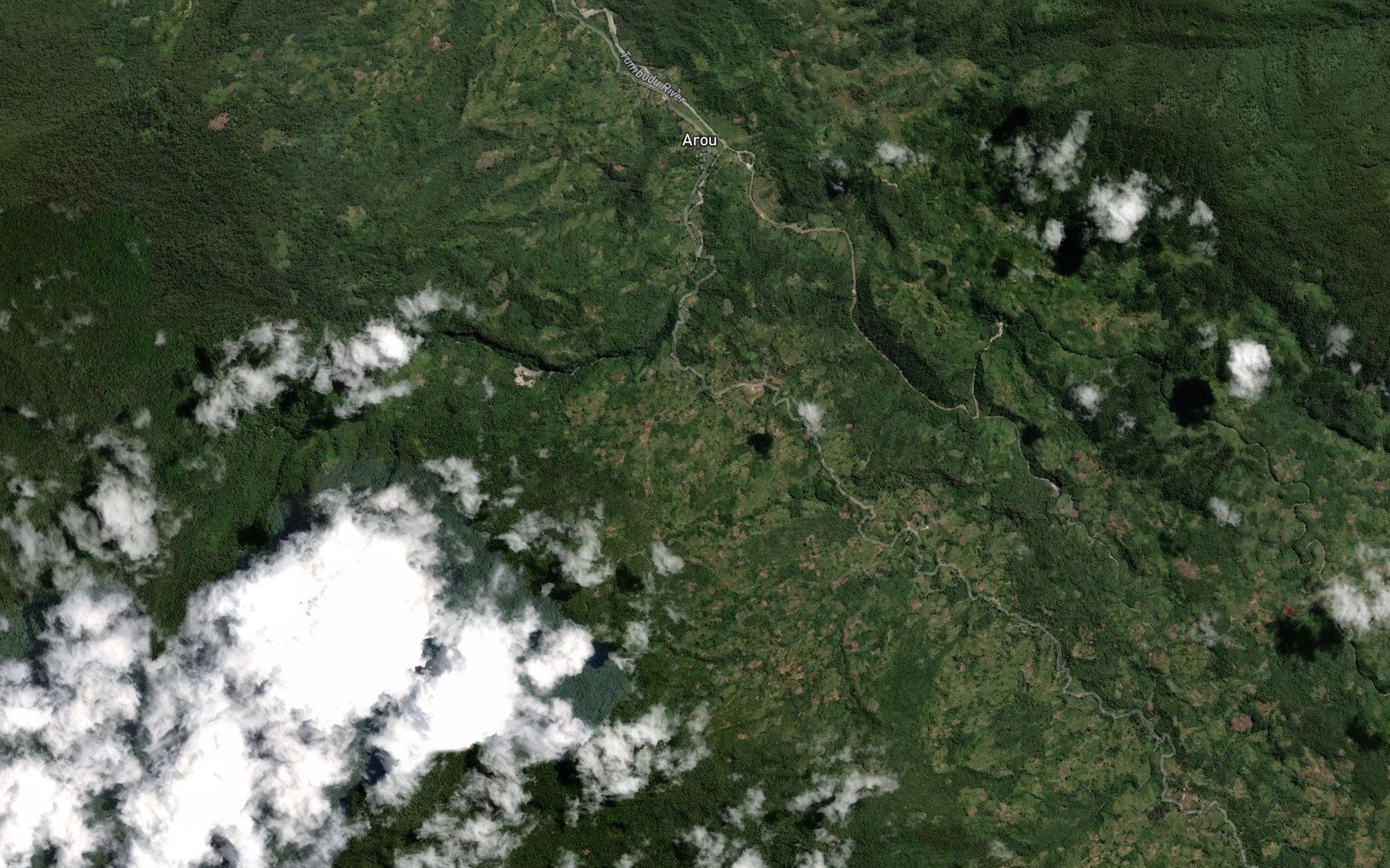 Satellite map of the Tabe Creek