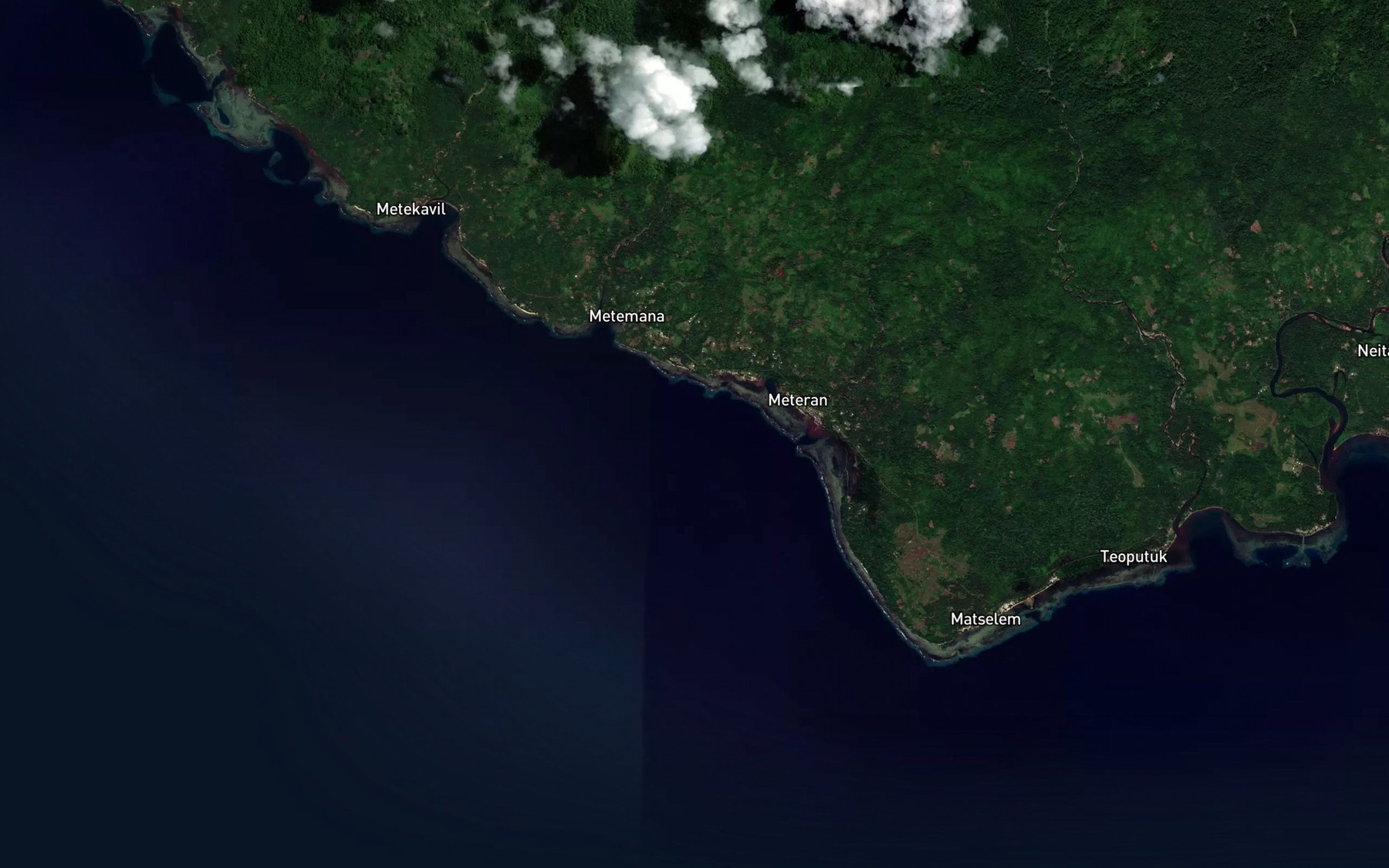 Satellite map of the Metemana Bay
