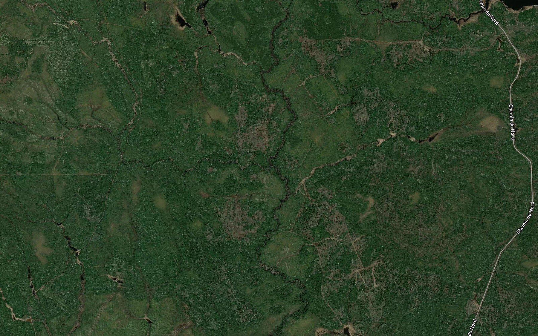Satellite map of the Riviere Kibisakatciwi