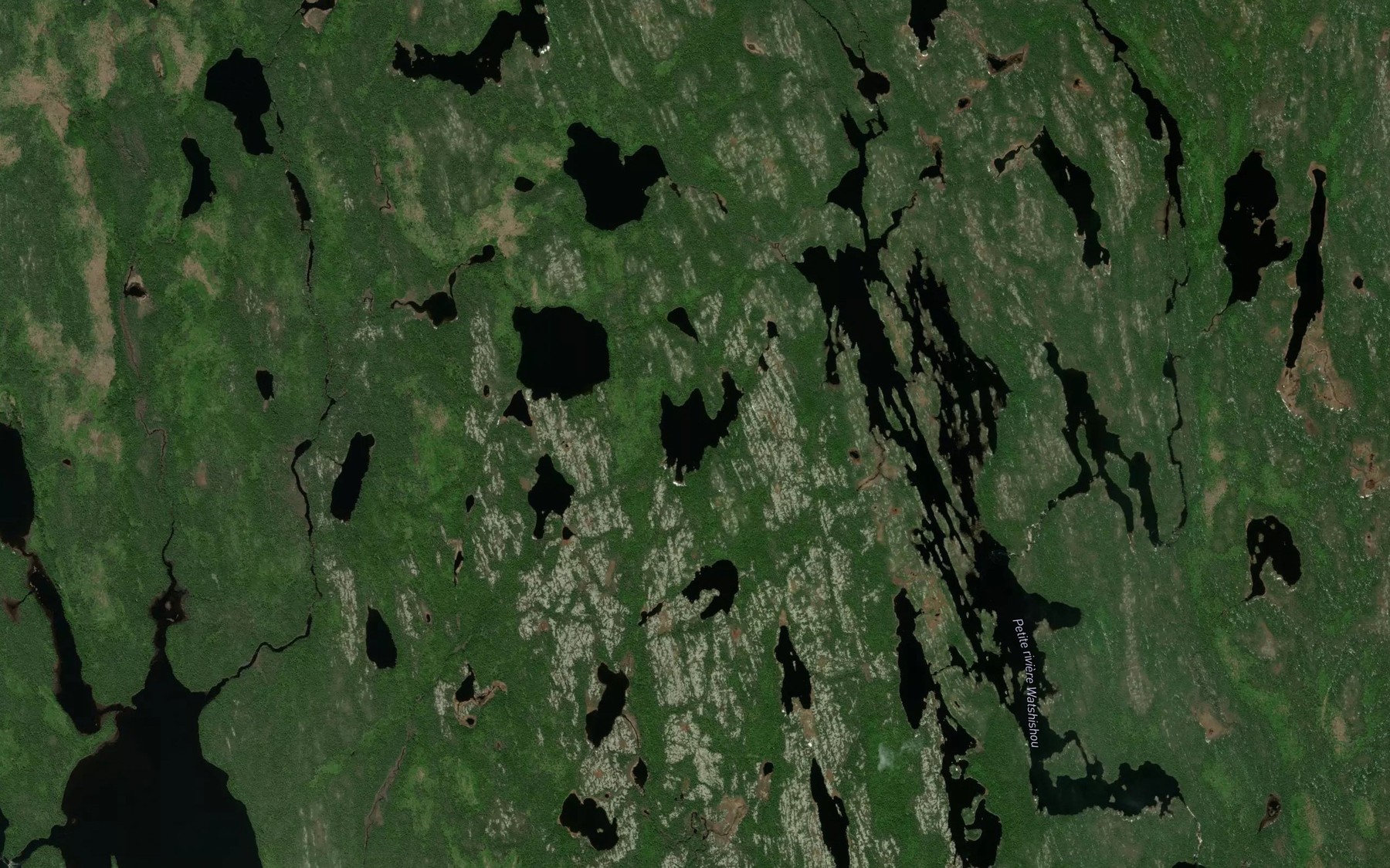 Satellite map of the Lac Crochet