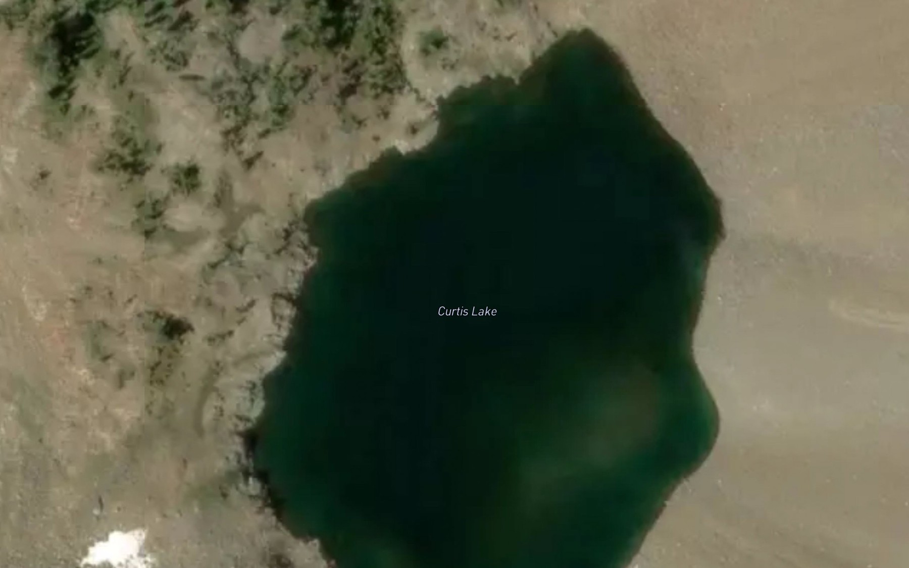 Satellite map of the Curtis Lake