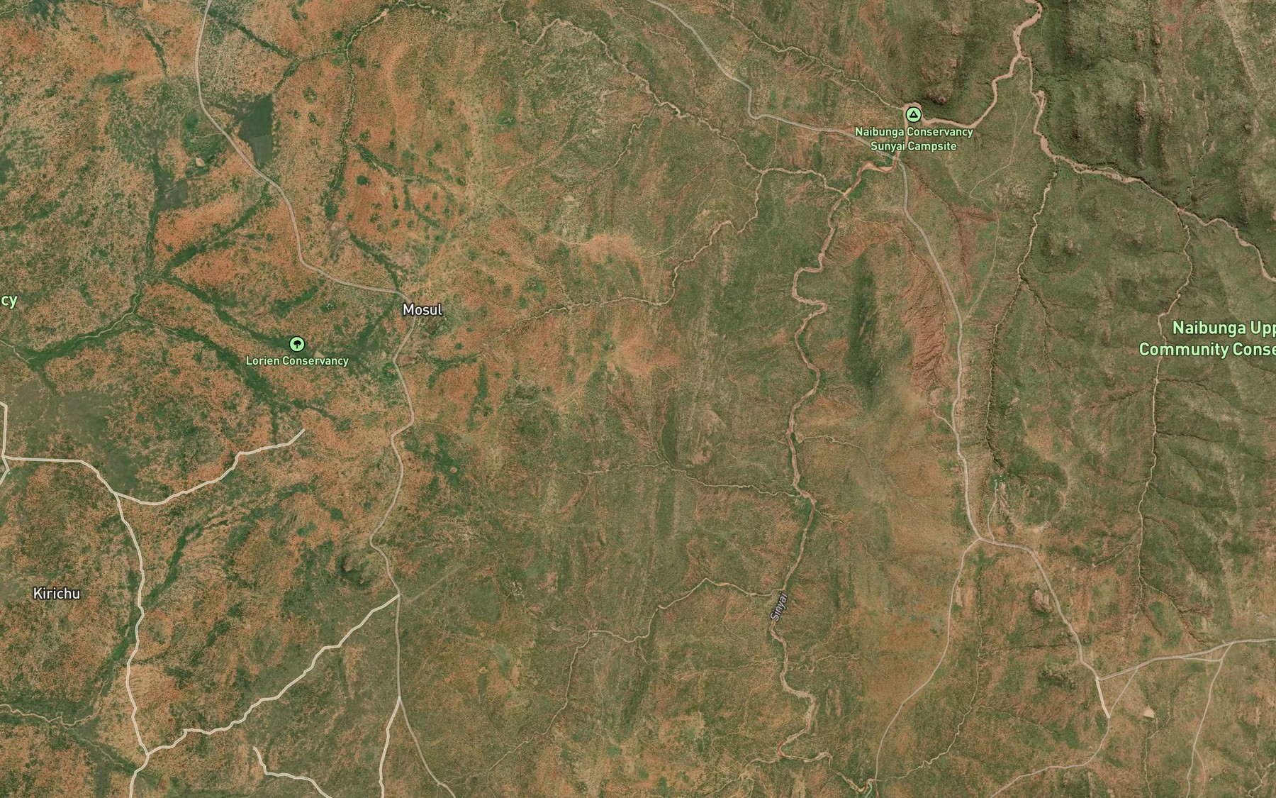 Satellite map of the Kihendwa