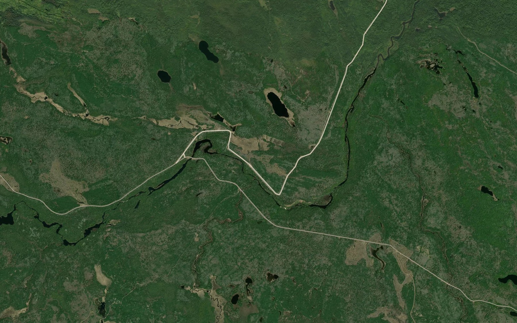 Satellite map of the Springlet Creek
