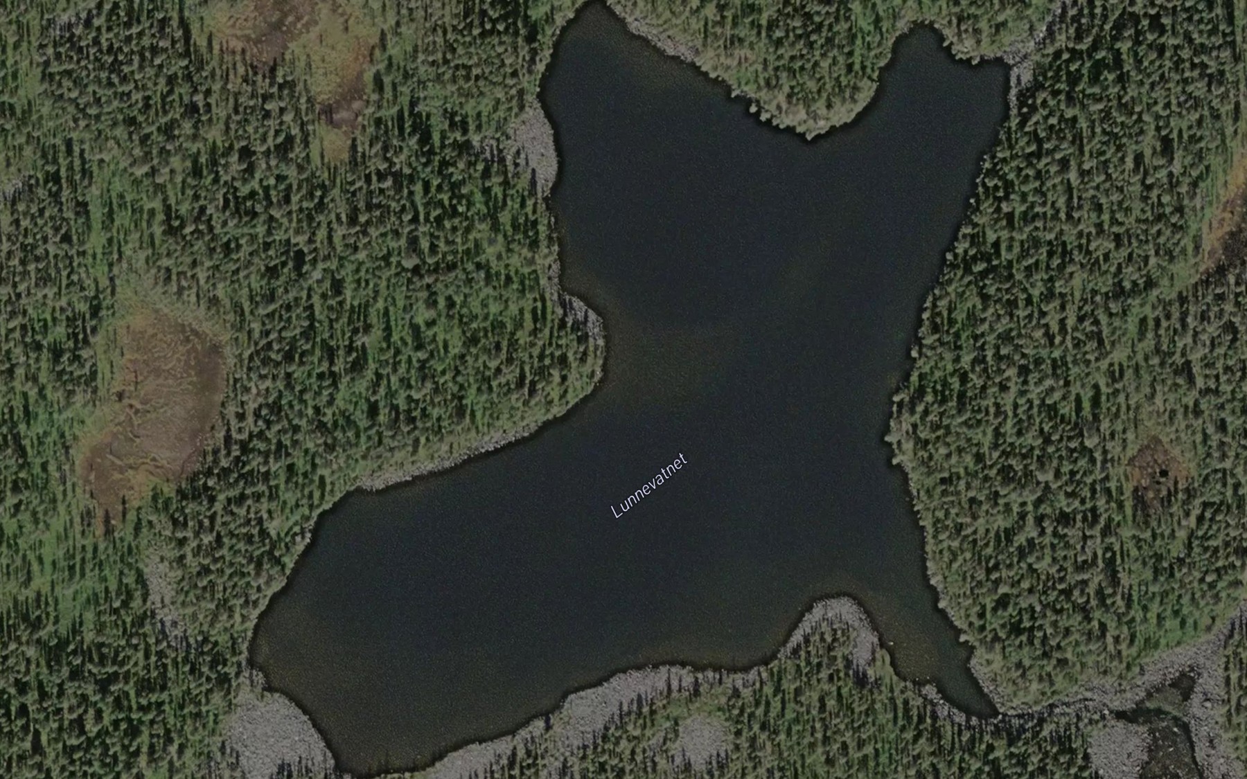 Satellite map of the Lunnevatnet