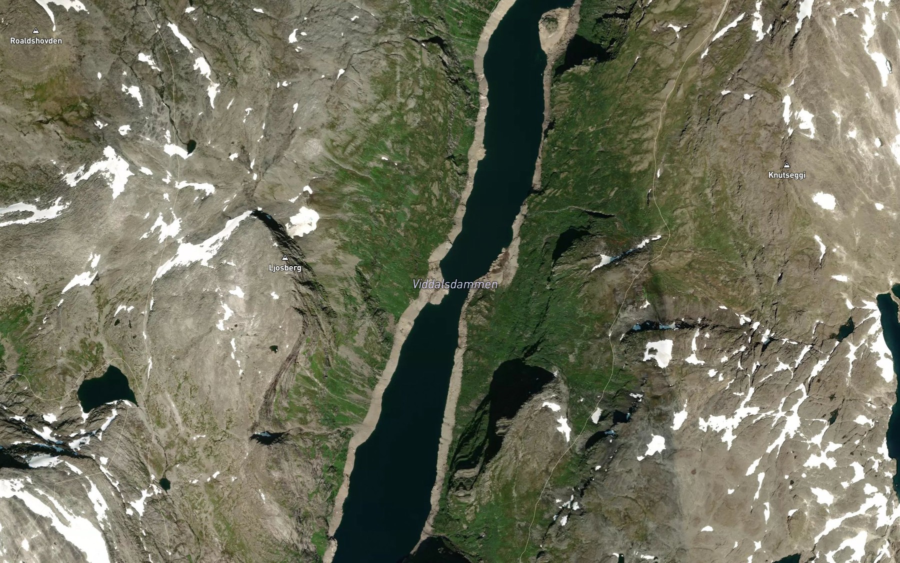 Satellite map of the Liverdalsvatnet