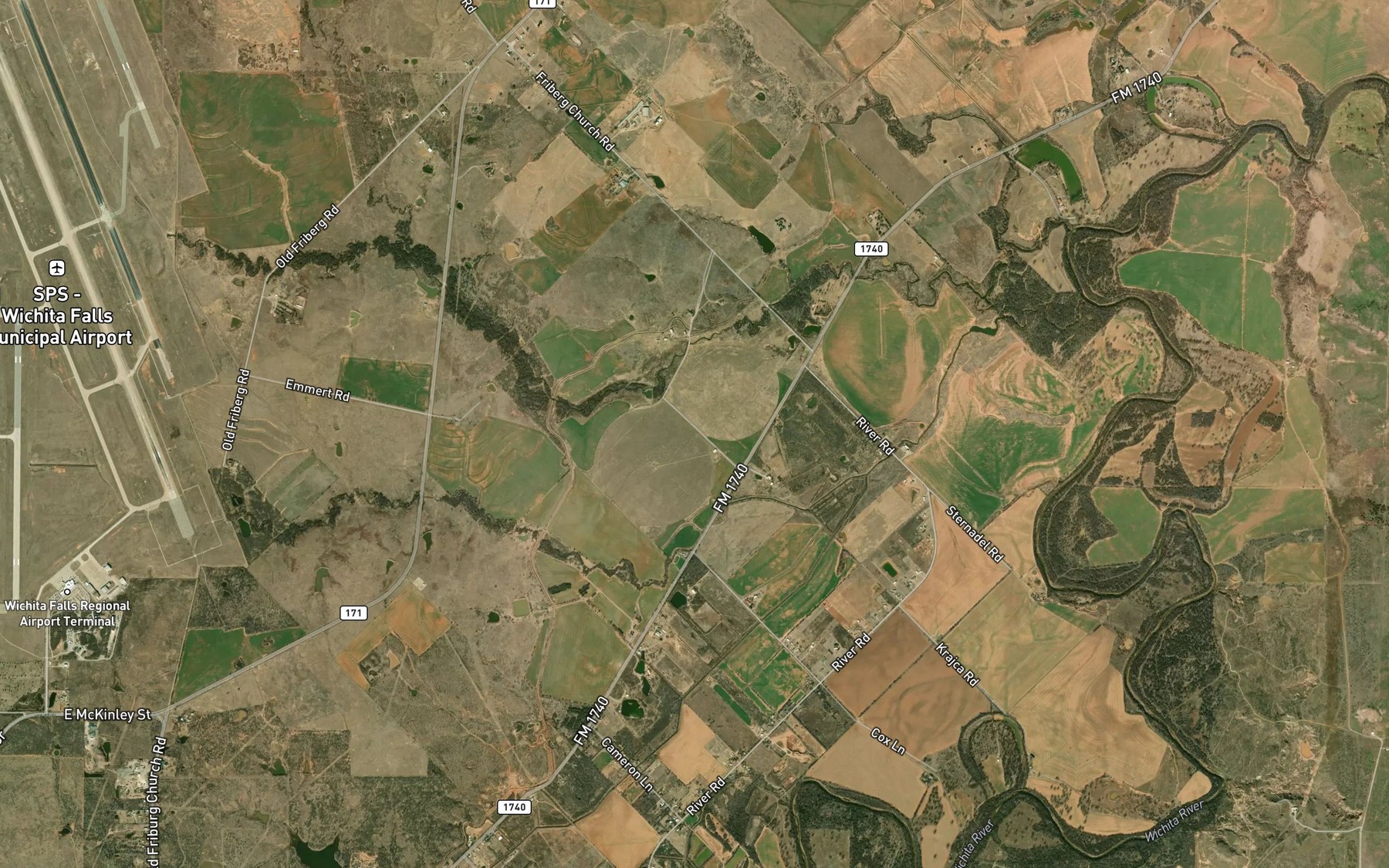 Satellite map of the W P Lateral