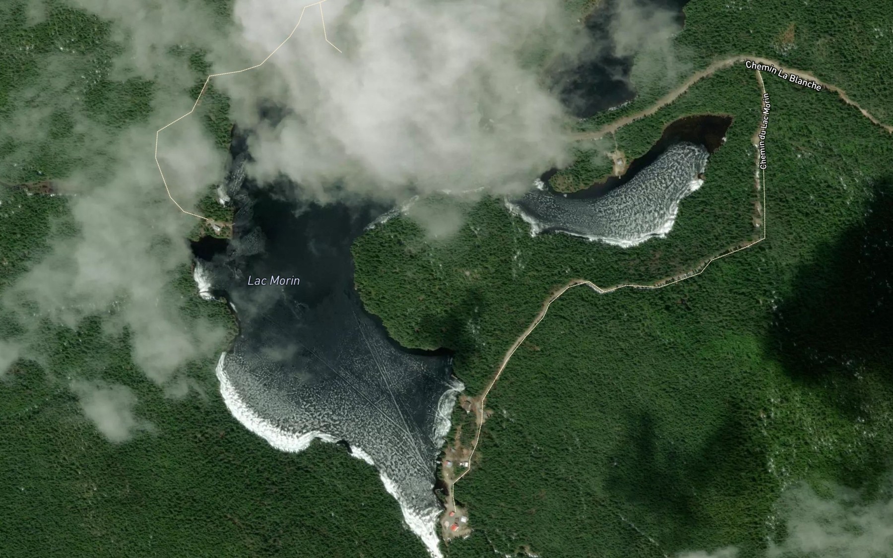 Satellite map of the Lac Morin