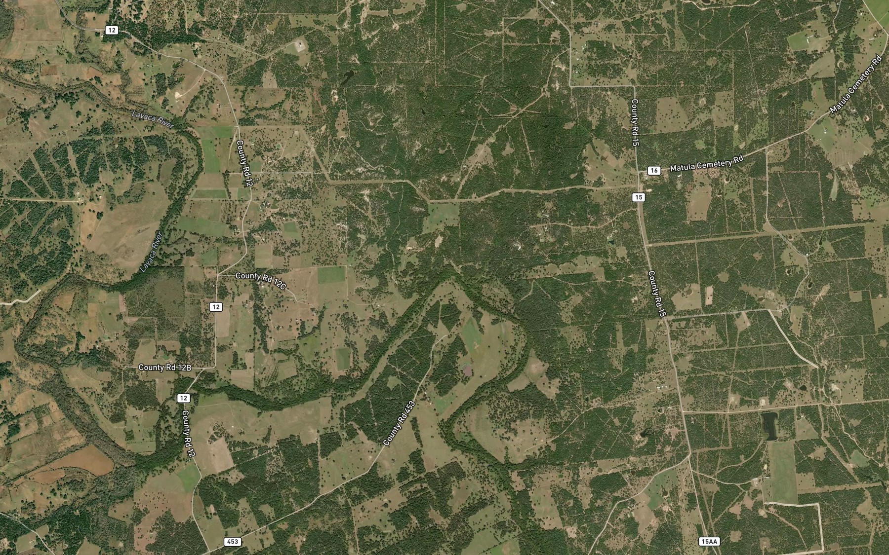 Satellite map of the Spring Branch