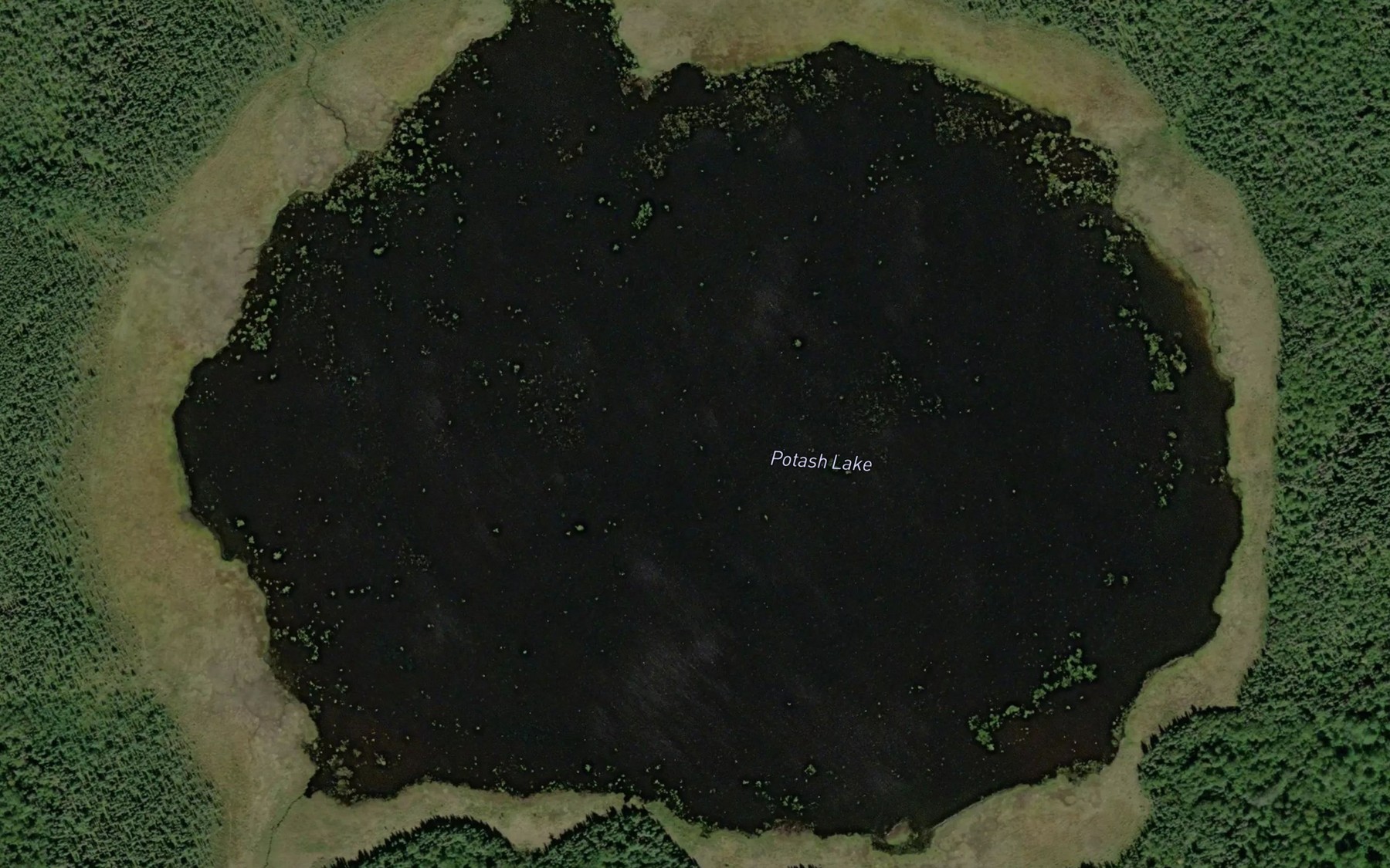 Satellite map of the Potash Lake