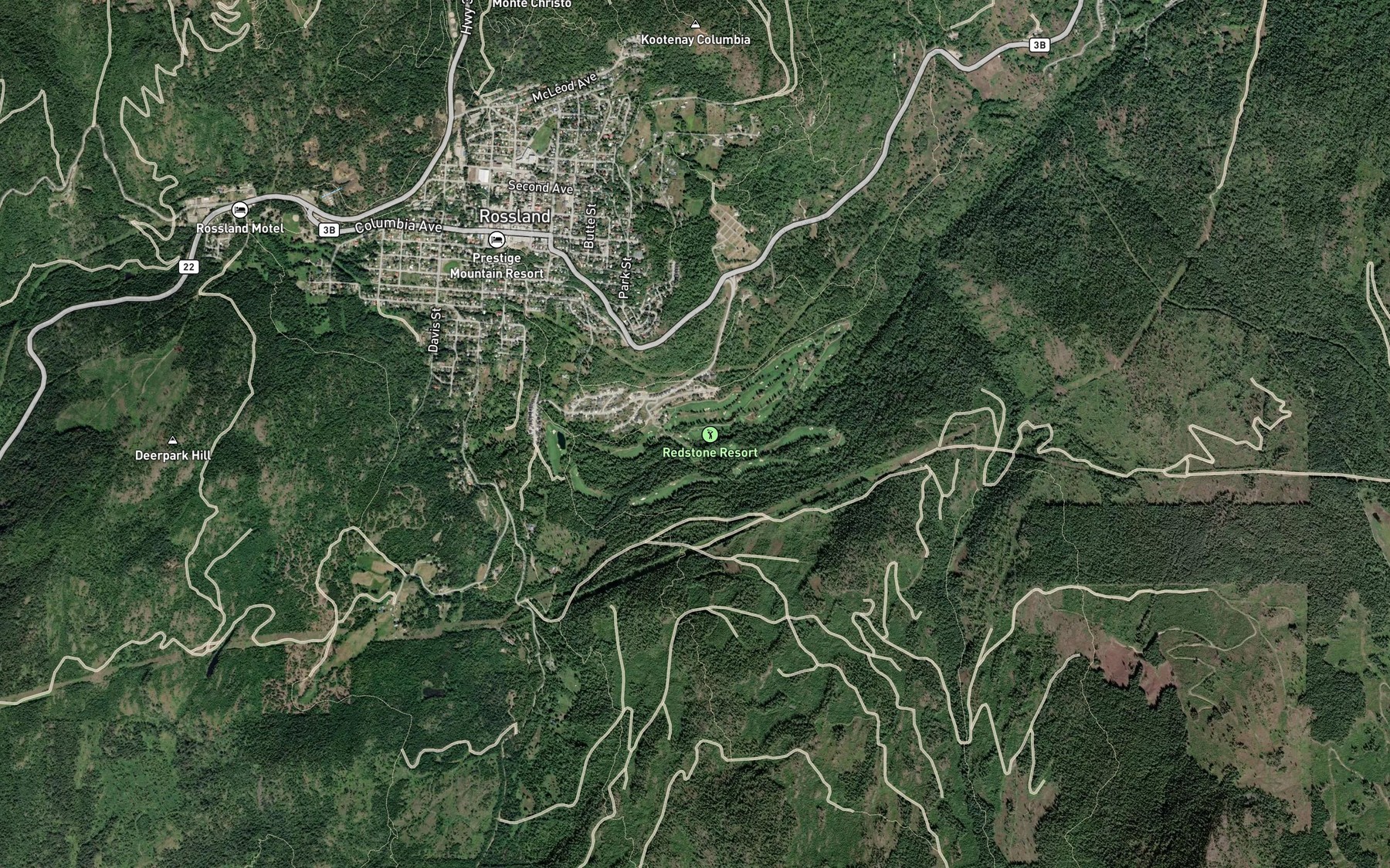 Satellite map of the Gopher Creek