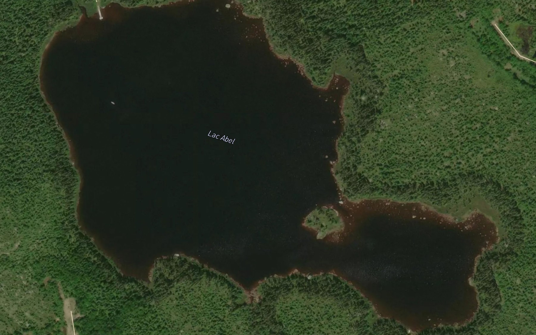 Satellite map of the Lac Abel