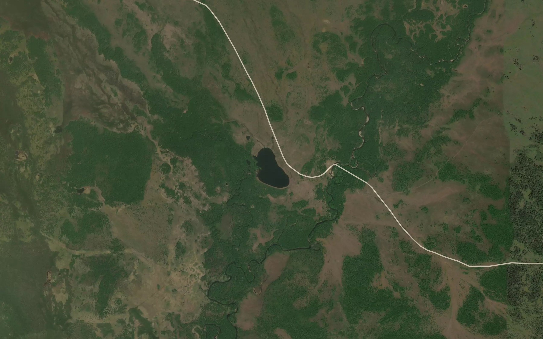Satellite map of the Ozero Tyukitskoye