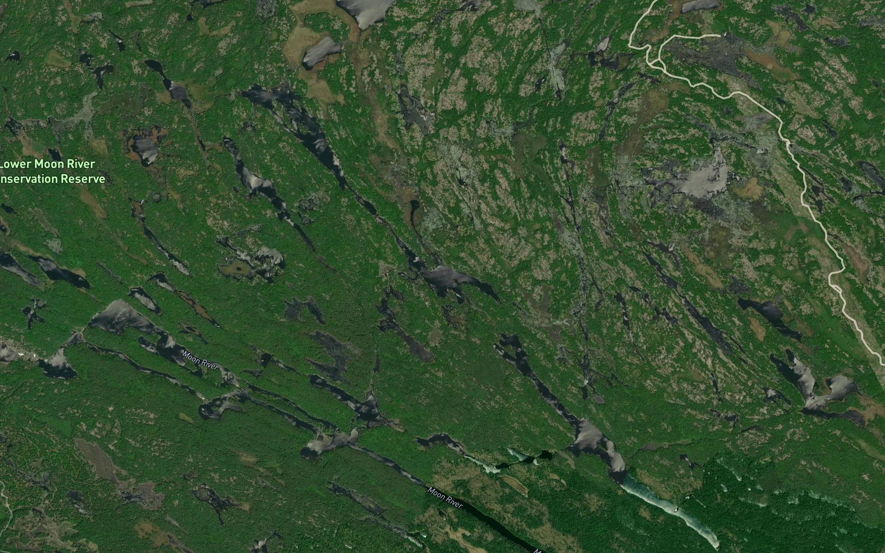 Satellite map of the Vaughan Lake