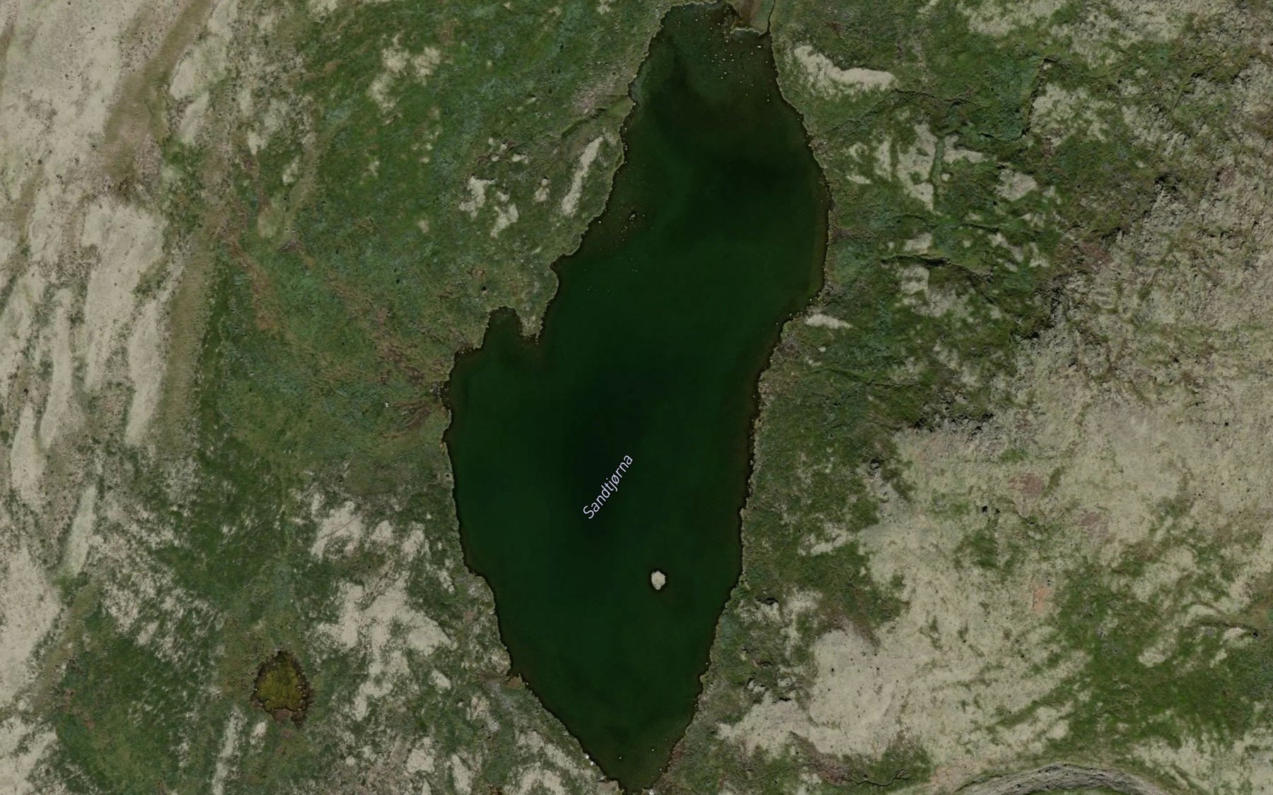 Satellite map of the Sandtjonna