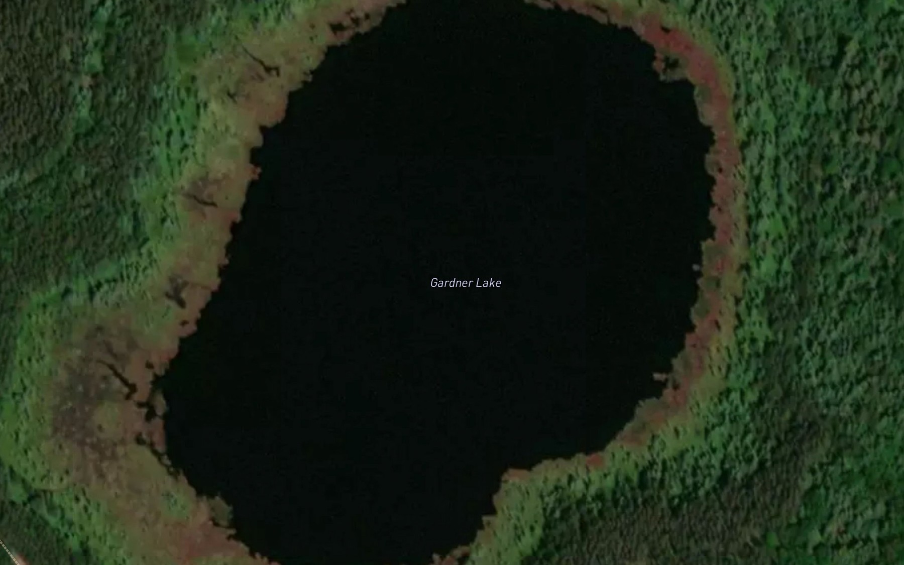 Satellite map of the Gardner Lake