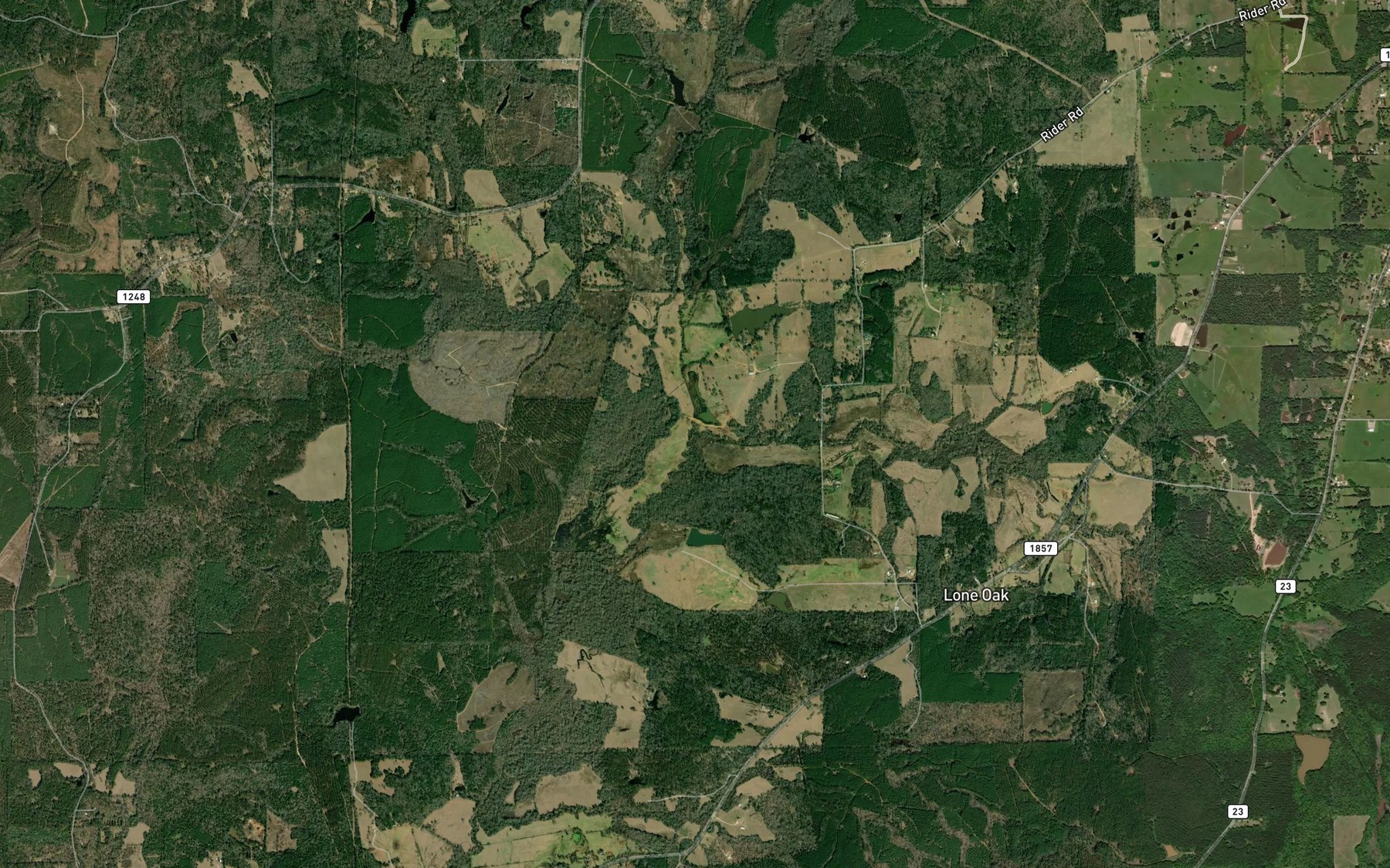 Satellite map of the Beans Creek