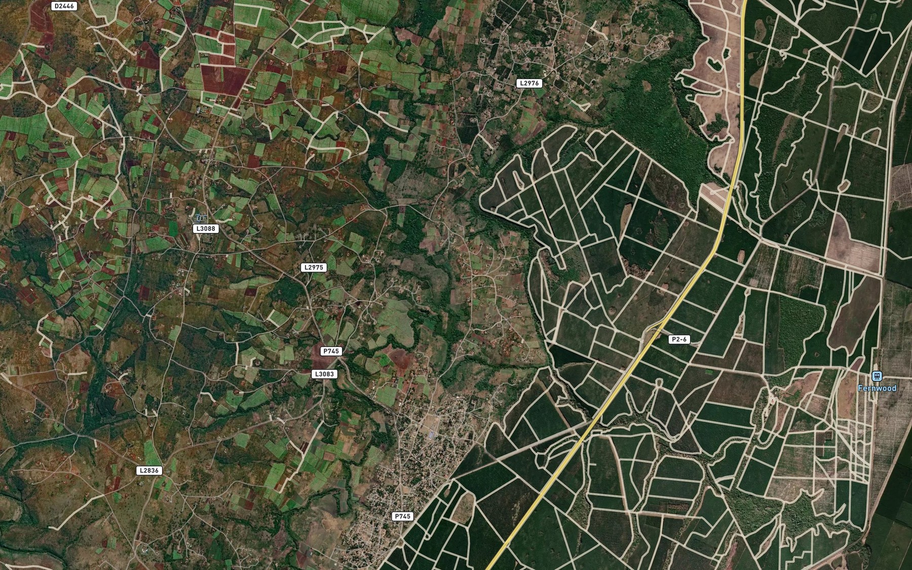 Satellite map of the Mnyaba