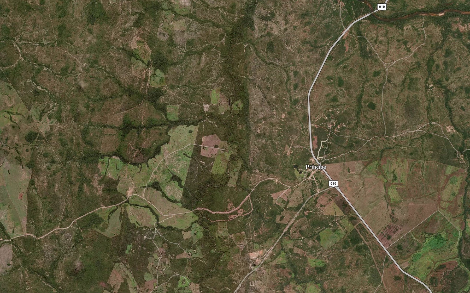 Satellite map of the Ribeirao Areias