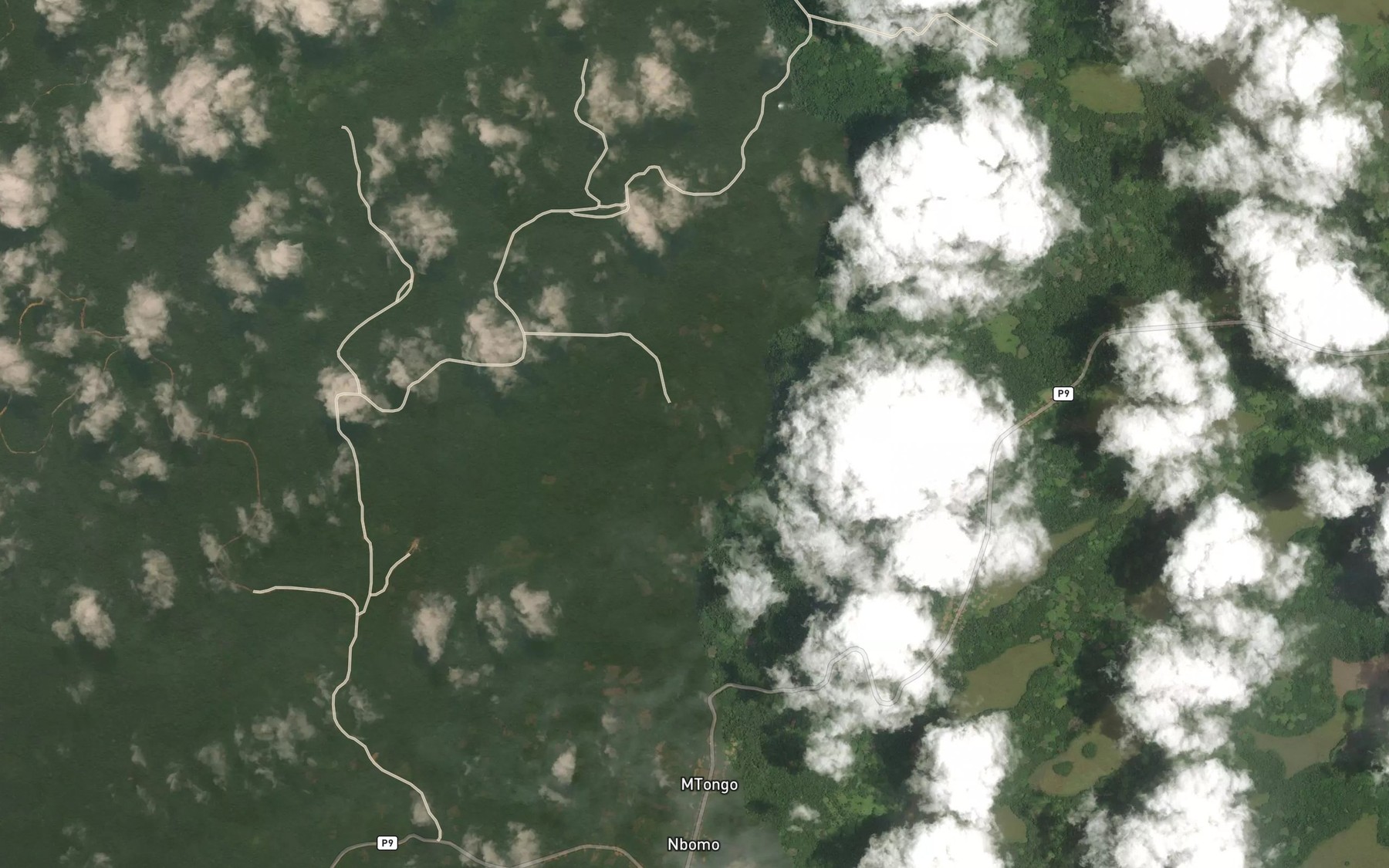 Satellite map of the Misango