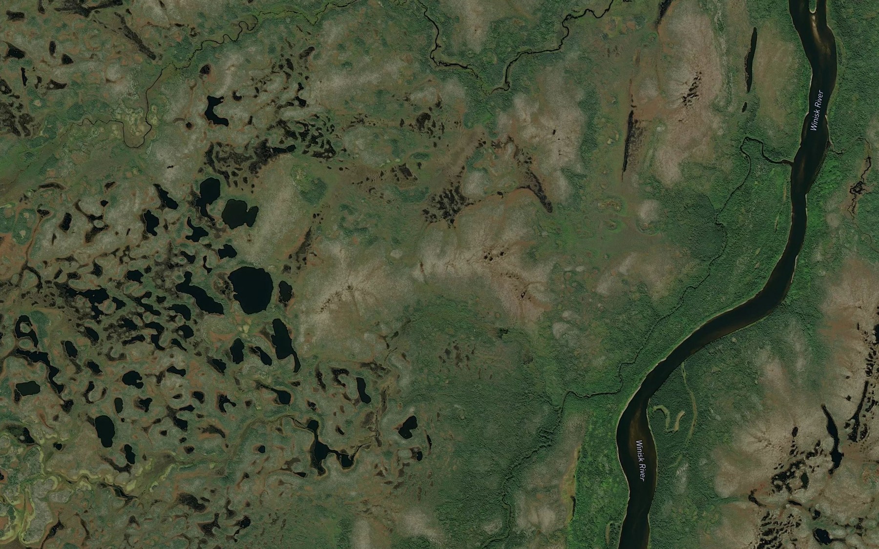 Satellite map of the Tabasokwia Channel