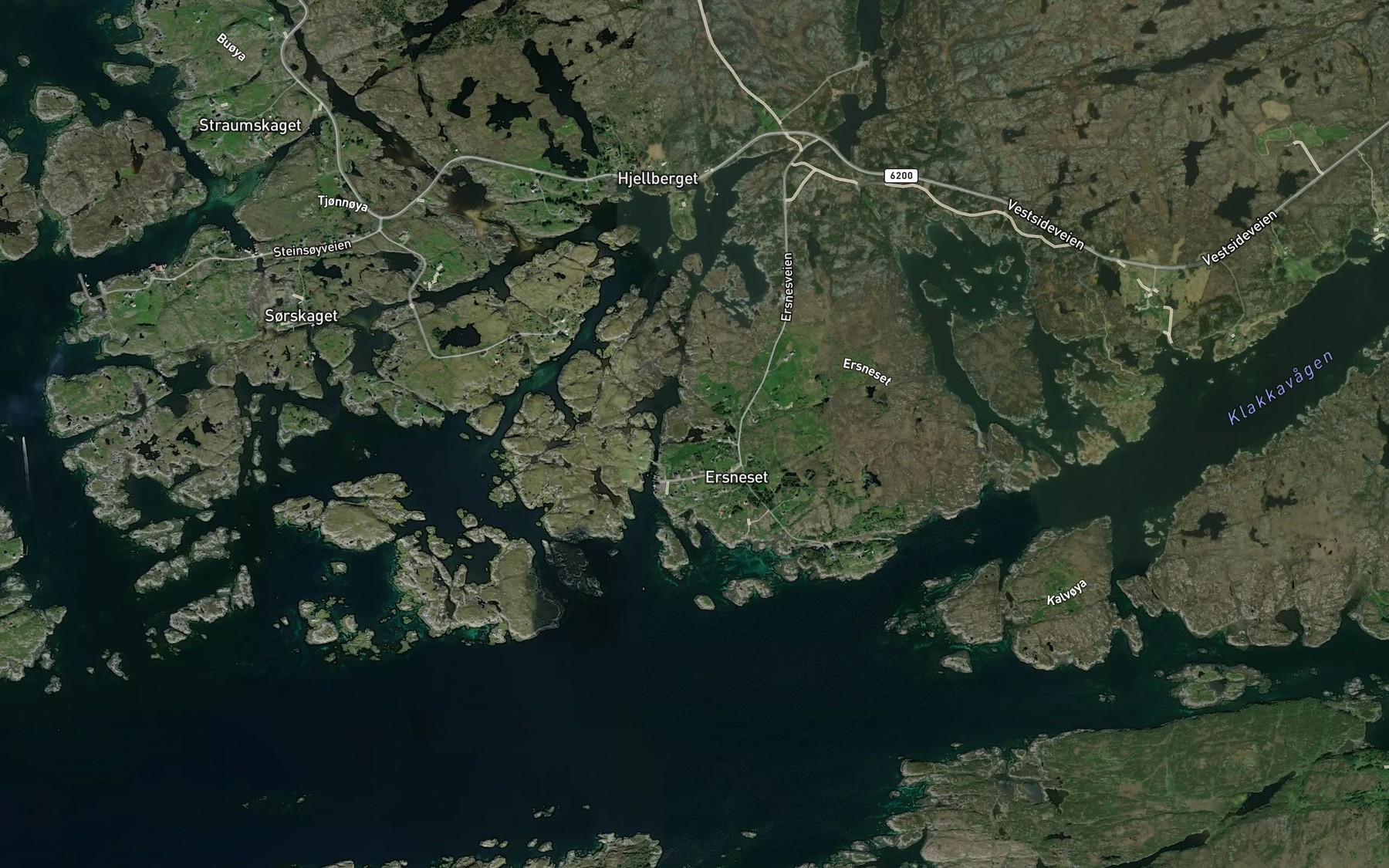 Satellite map of the Ostjorna
